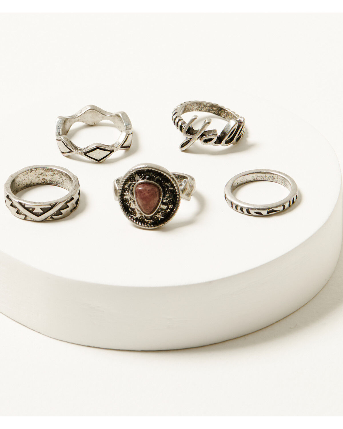 Shyanne Women's Strawberry Skies Ring Set - 5 Piece