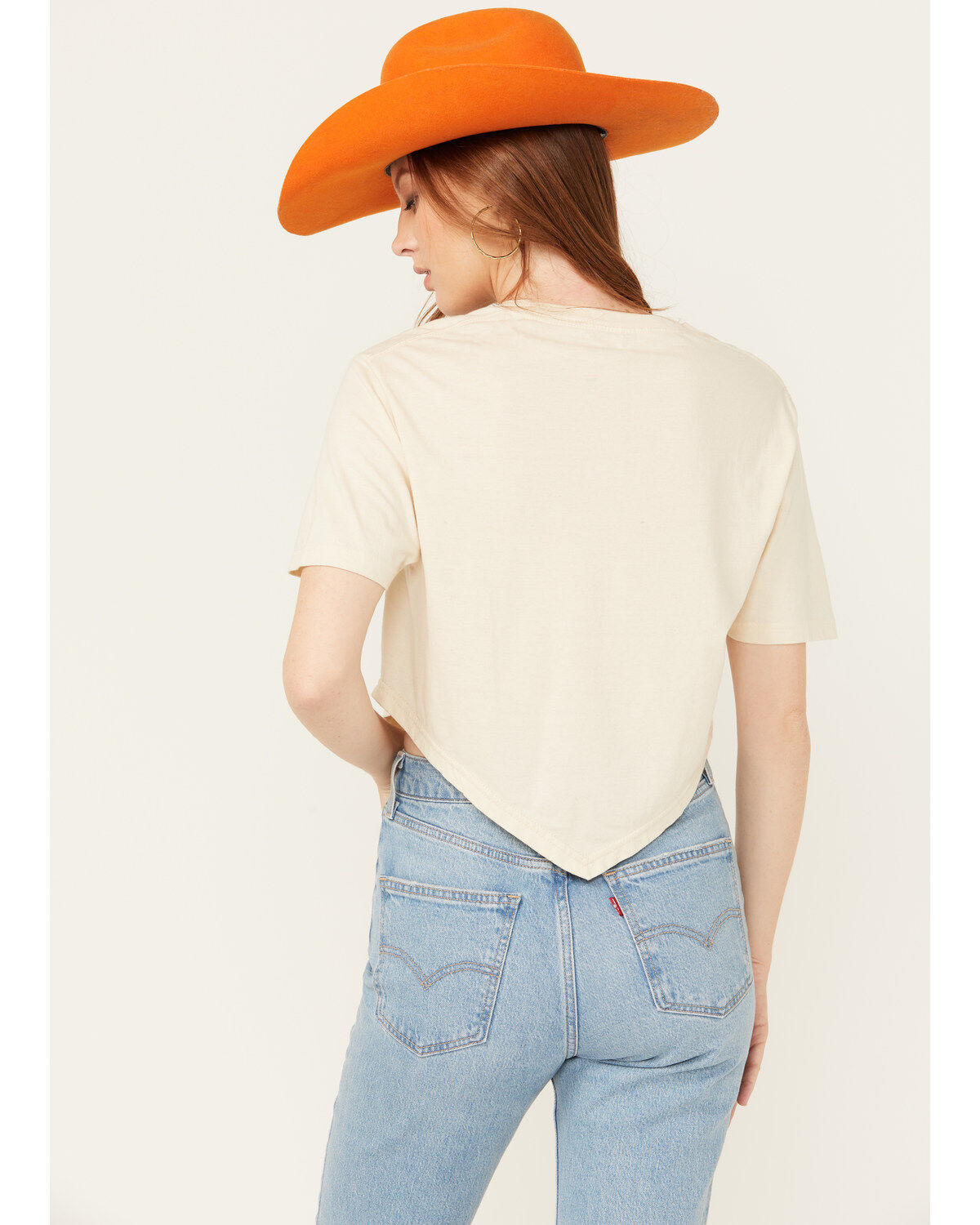 American Highway Women's Desert Road Trip Hanky Hem Short Sleeve Graphic Tee