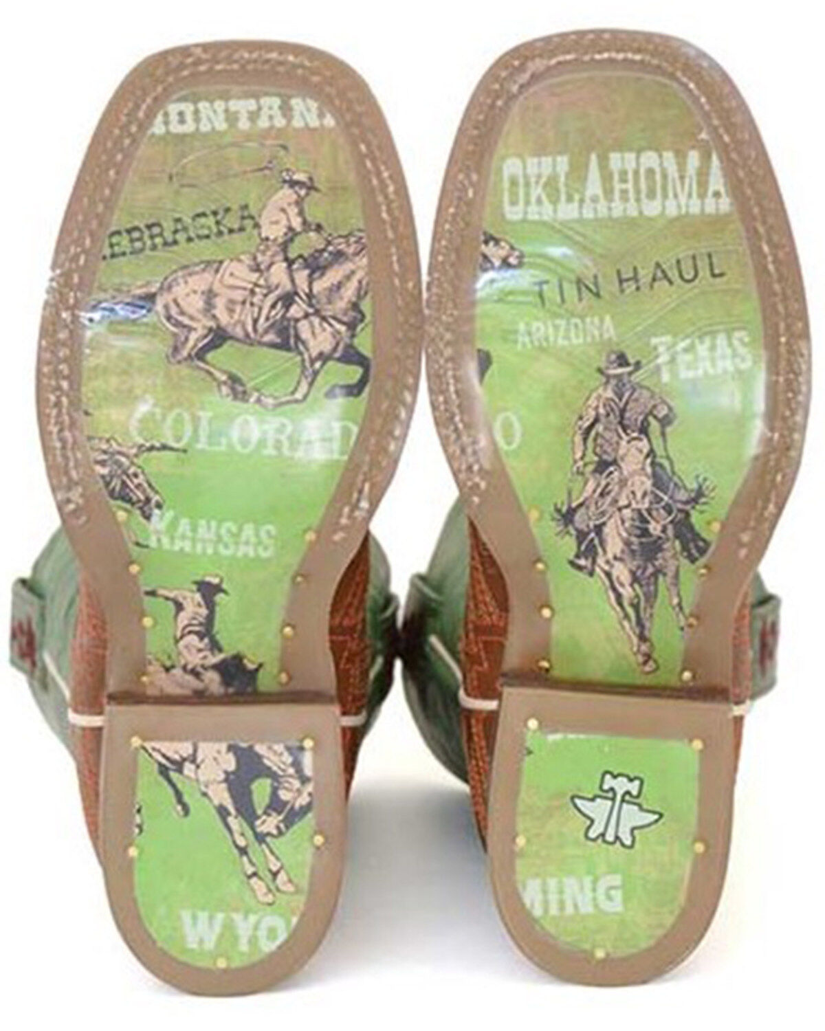 Tin Haul Boys' I Am In Stitches Western Boots - Broad Square Toe