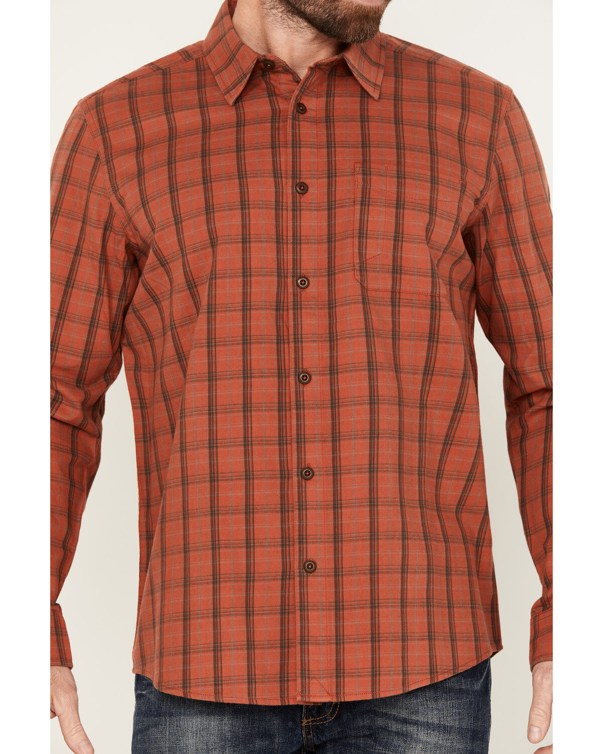 Brothers and Sons Men's Austin Plaid Print Long Sleeve Button Down Shirt