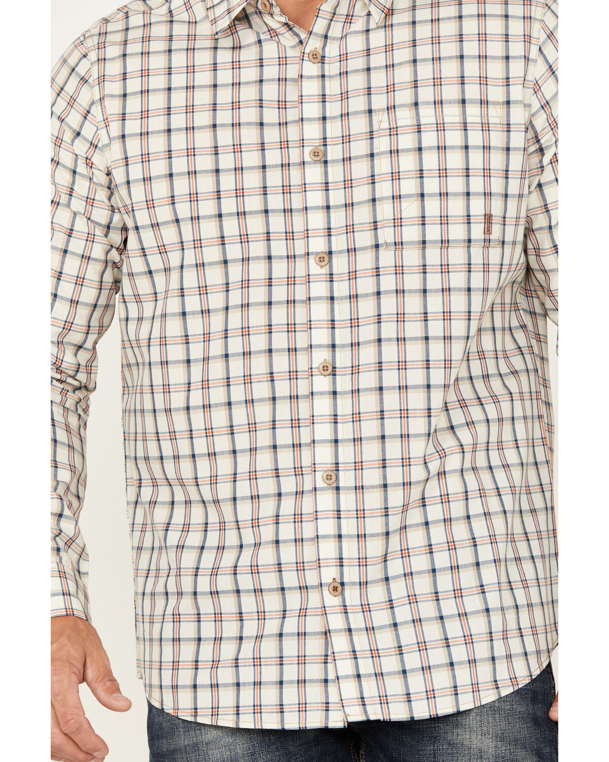 Brothers and Sons Men's Plaid Long Sleeve Button Down Western Shirt