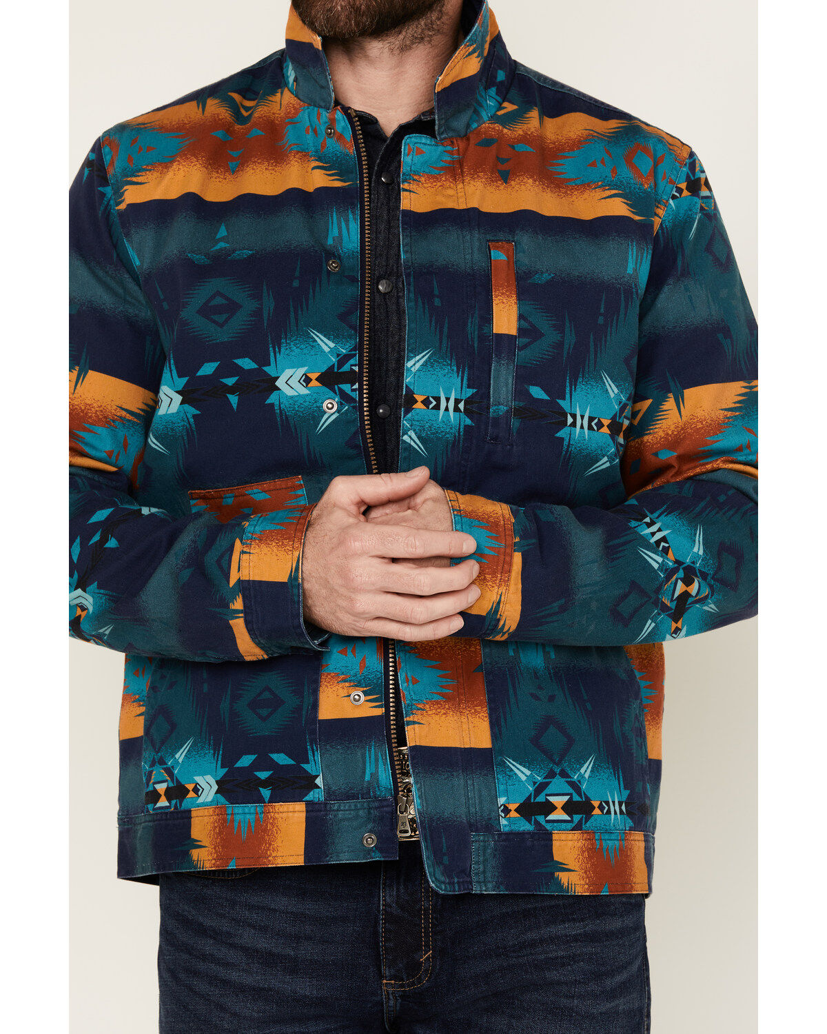 RANK 45® Men's Twill Southwestern Print Jacket