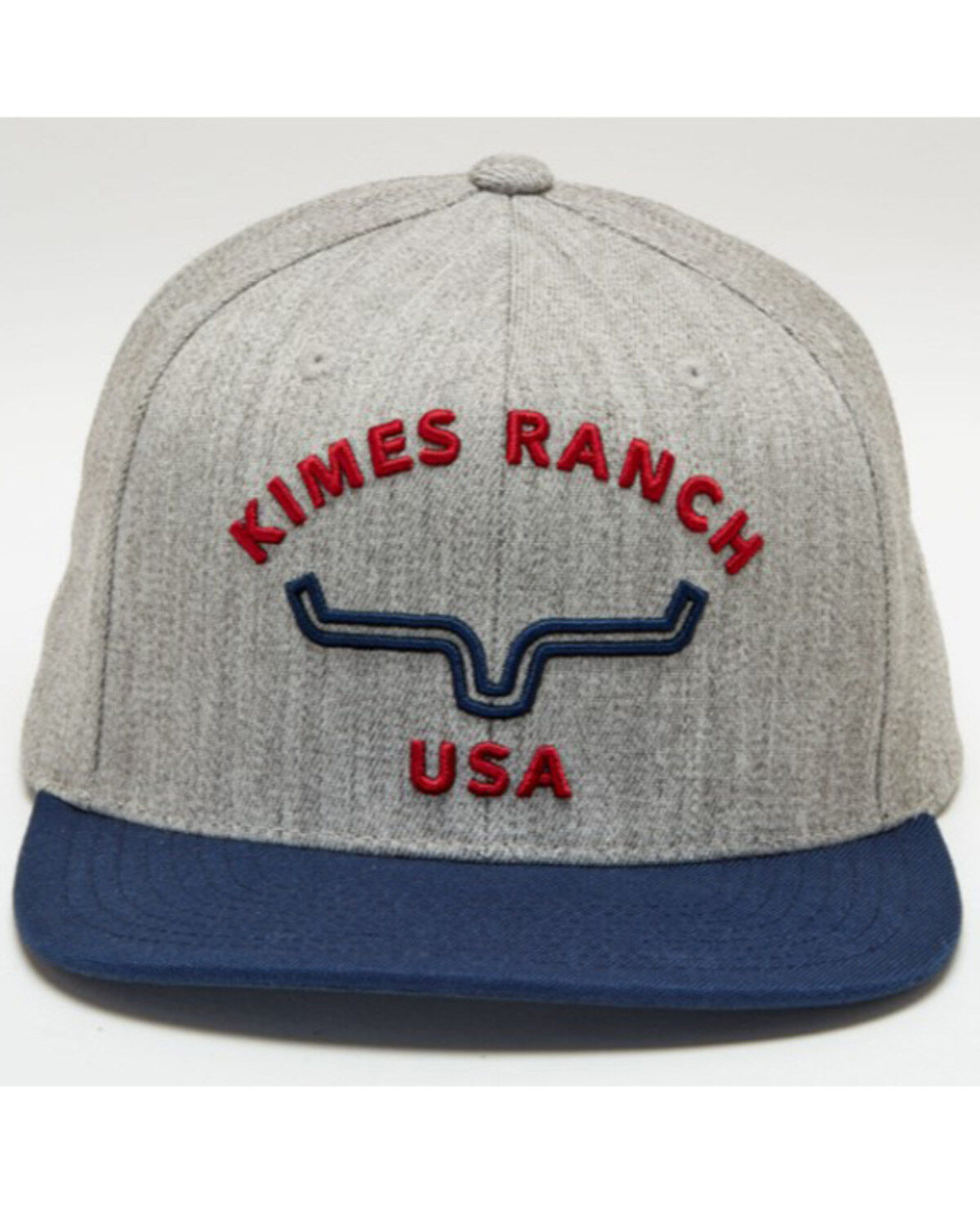 Kimes Ranch Men's Heather Gray Arched 3D Logo Mesh-Back Trucker Cap