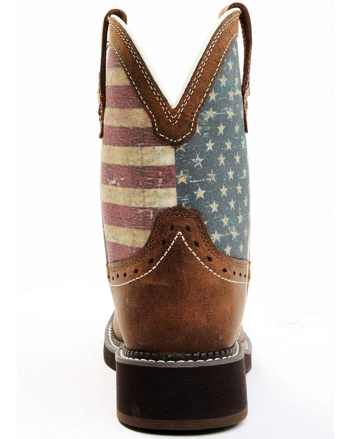 Shyanne Women's Glory Stars & Stripes Shaft Leather Western Boots - Wide Round Toe