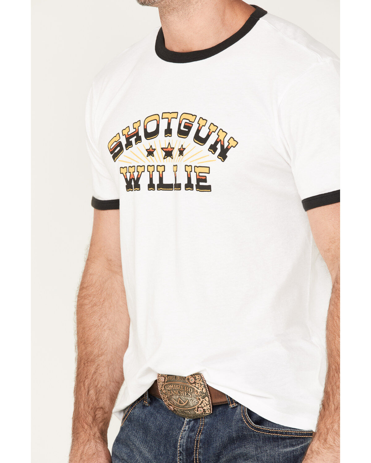 Brixton x Willie Nelson Men's Shotgun Graphic Ringer T-Shirt