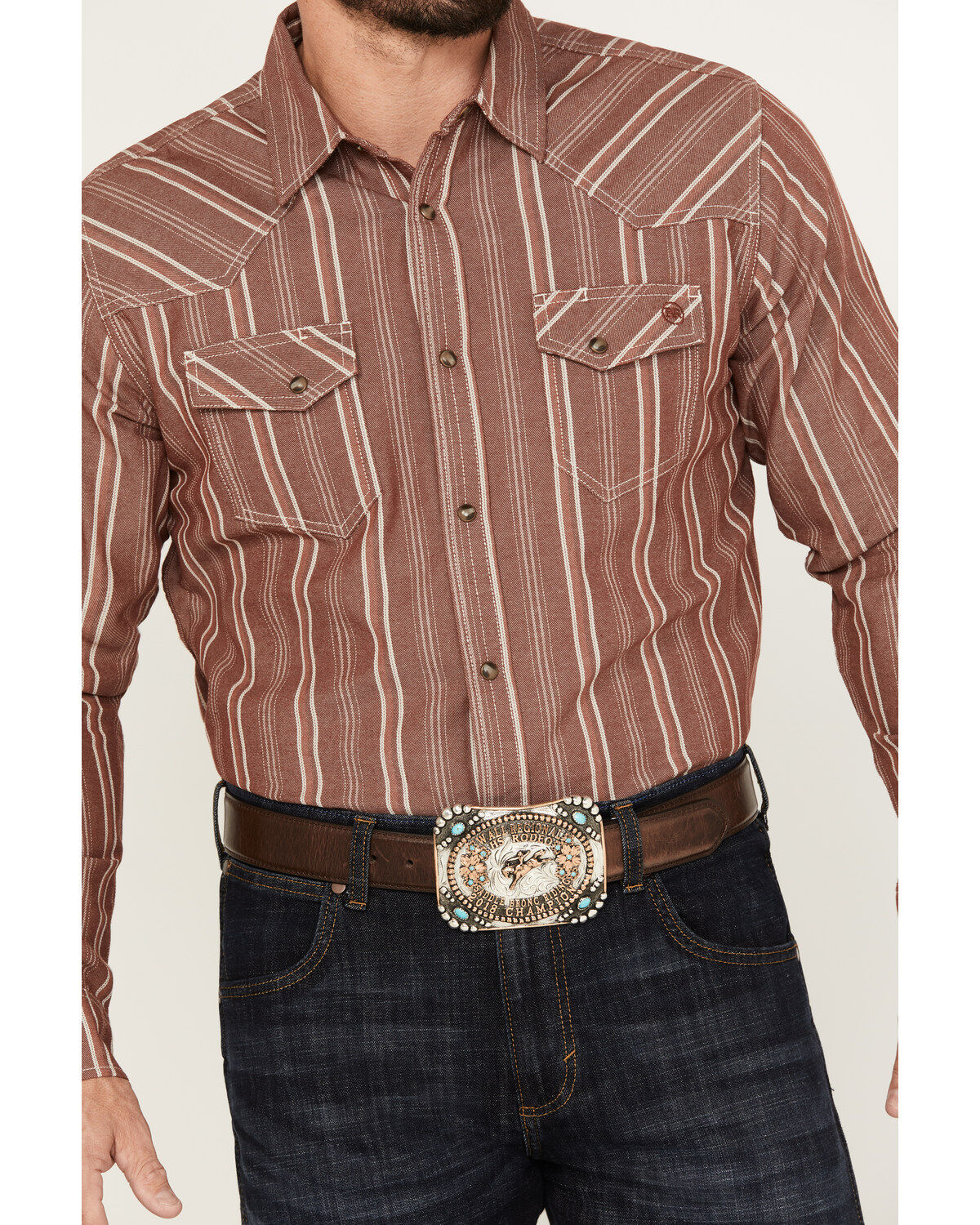Blue Ranchwear Men's Twill Long Sleeve Work Snap Shirt