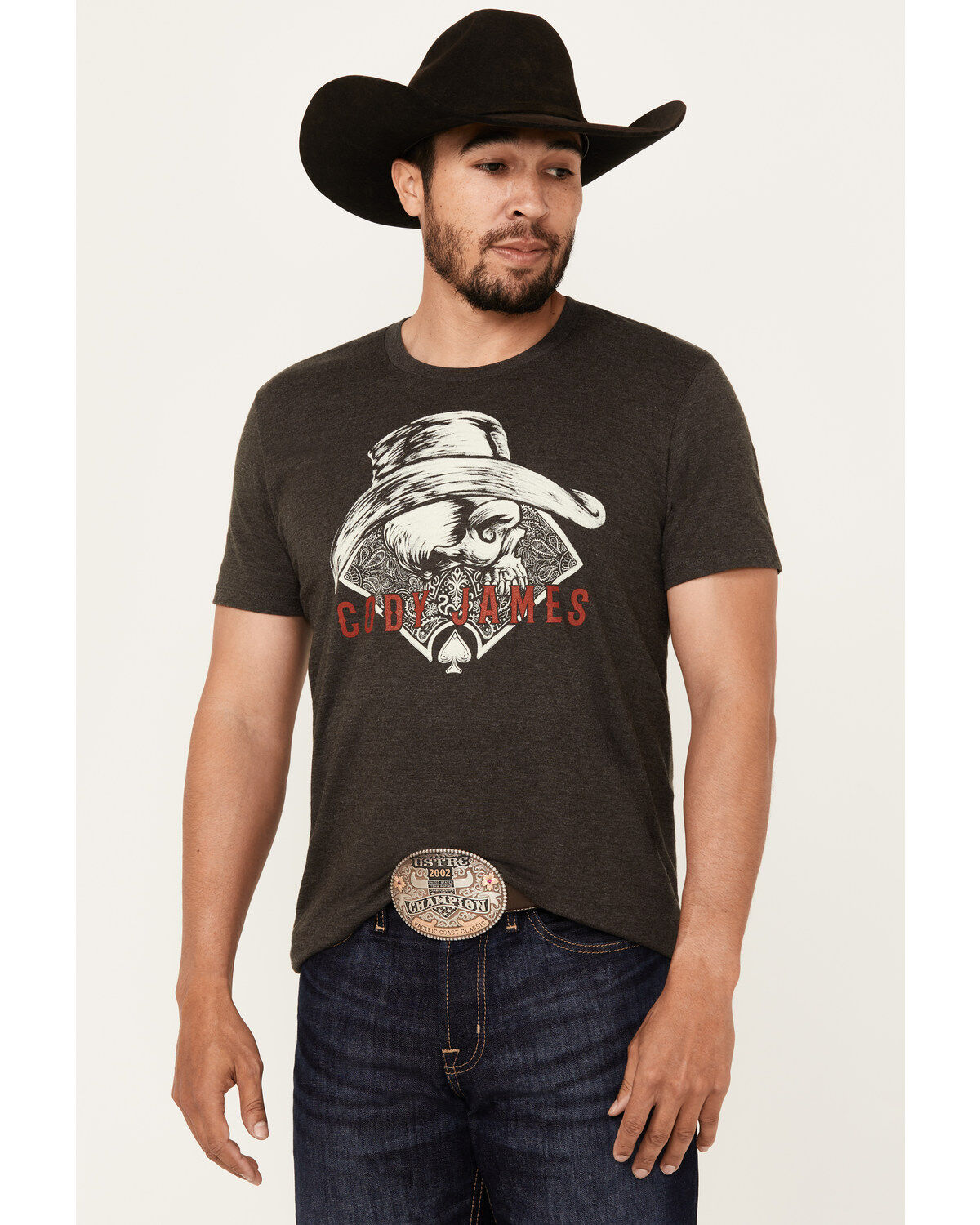 Cody James Men's Ace Skeleton Short Sleeve Graphic T-Shirt