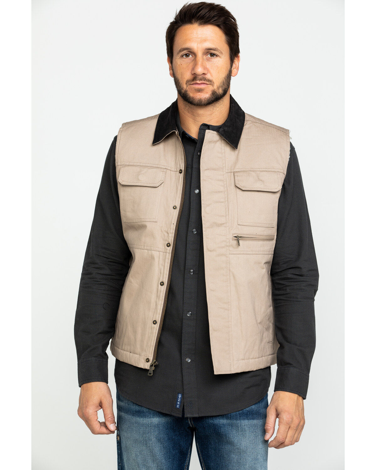Cody James Men's Tan Ranchero Timberwolf Canvas Vest
