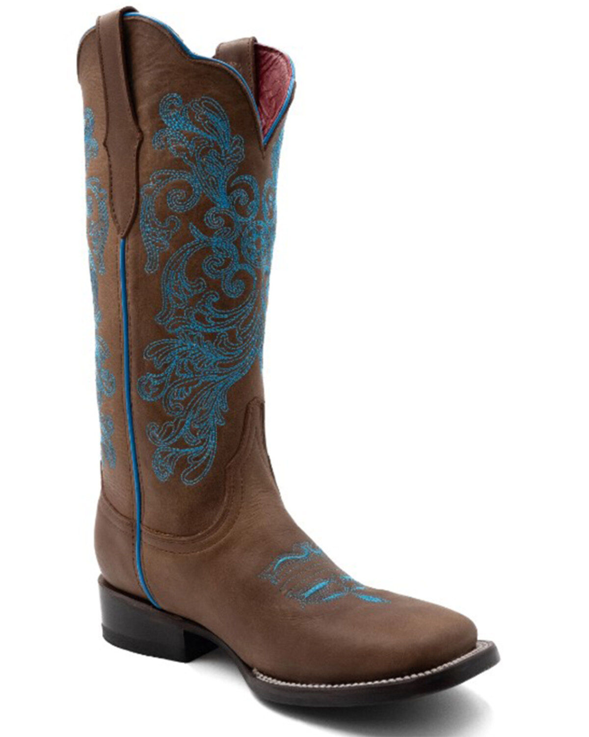 Ferrini Women's Ella Cross Western Boots - Broad Square Toe