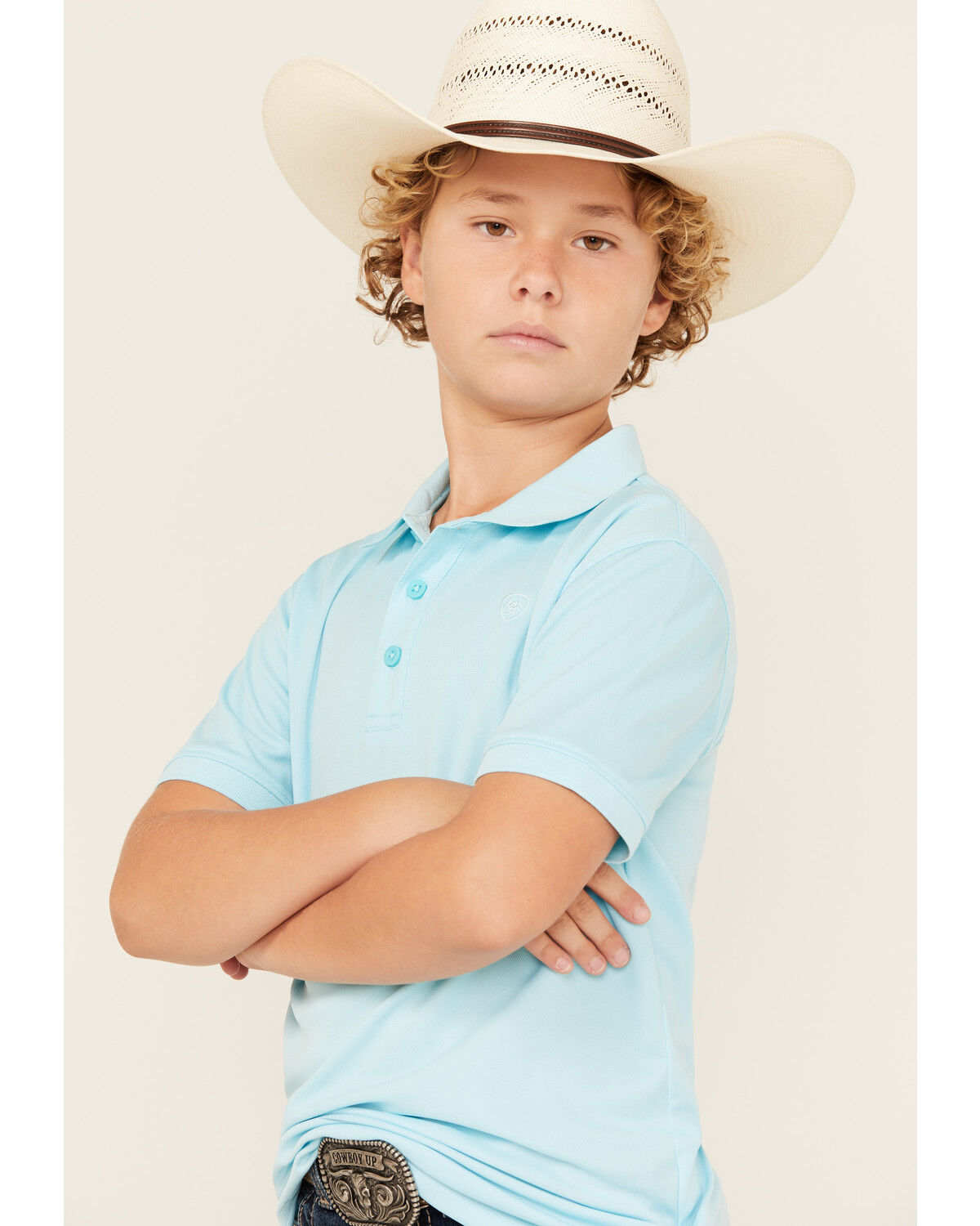 Ariat Boys' Tek Short Sleeve Polo Shirt