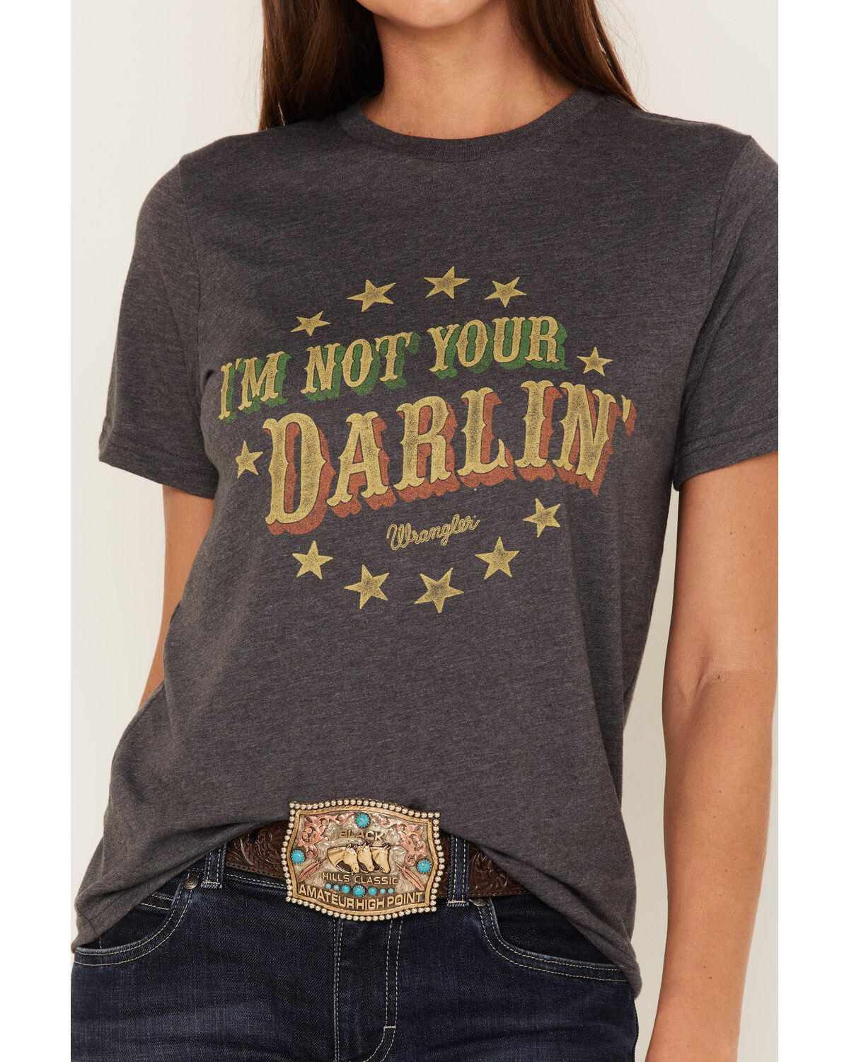 Wrangler Women's Boot Barn Exclusive I'm Not Your Darlin' Star Logo Short Sleeve Graphic Tee