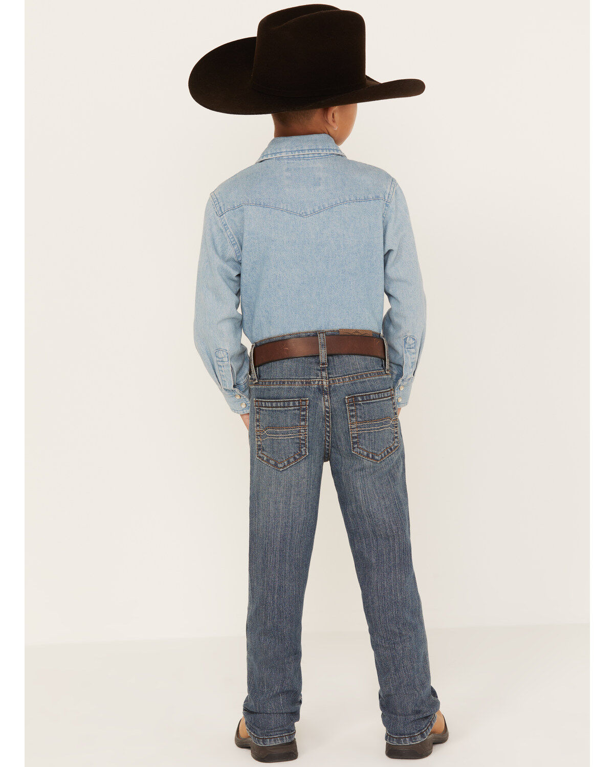 Cody James Little Boys' Bozeman Dark Wash Slim Boot Jeans