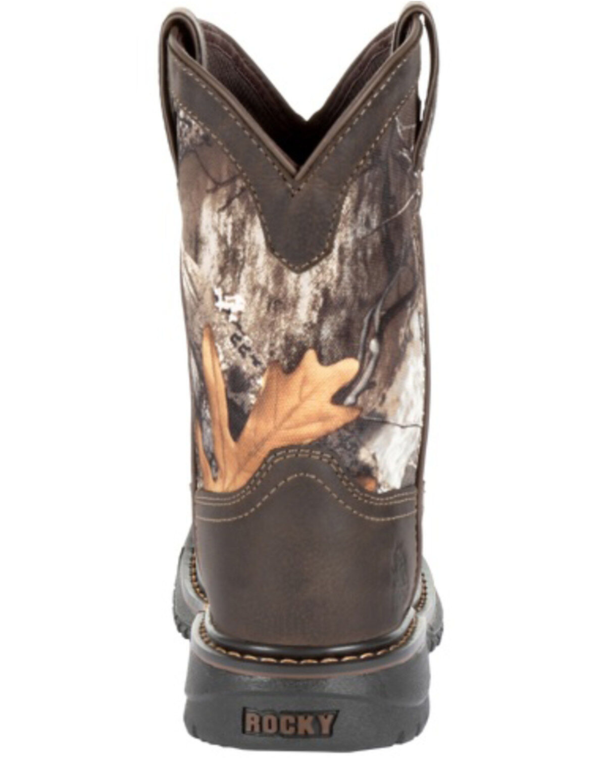 Rocky Boys' Big Kid Ride FLX Waterproof Western Work Boots - Soft Toe