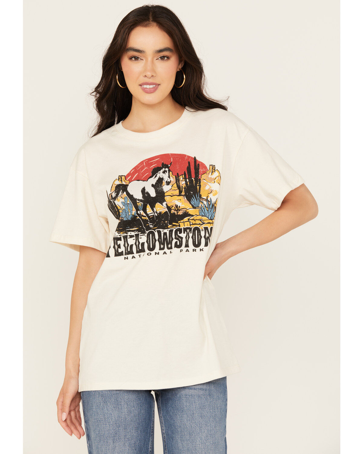 Somewhere West Women's Yellowstone Park Short Sleeve Graphic Tee