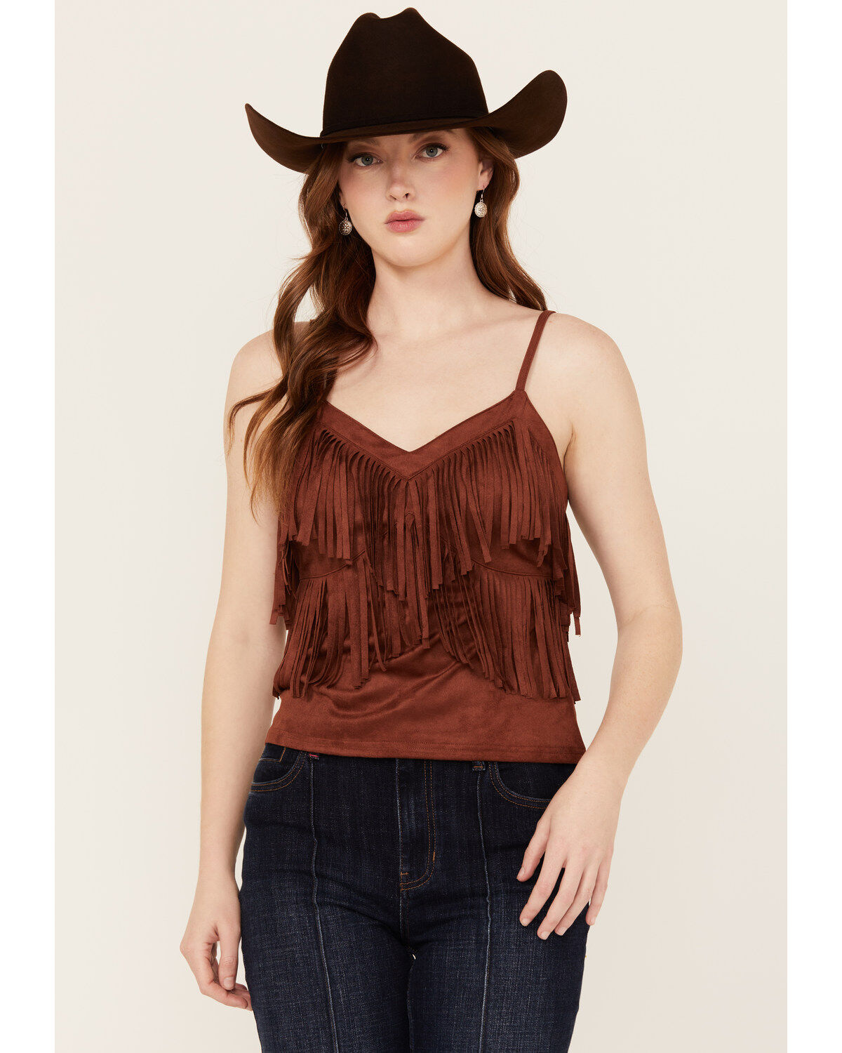 Idyllwind Women's Stafford Faux Suede Fringe Tank