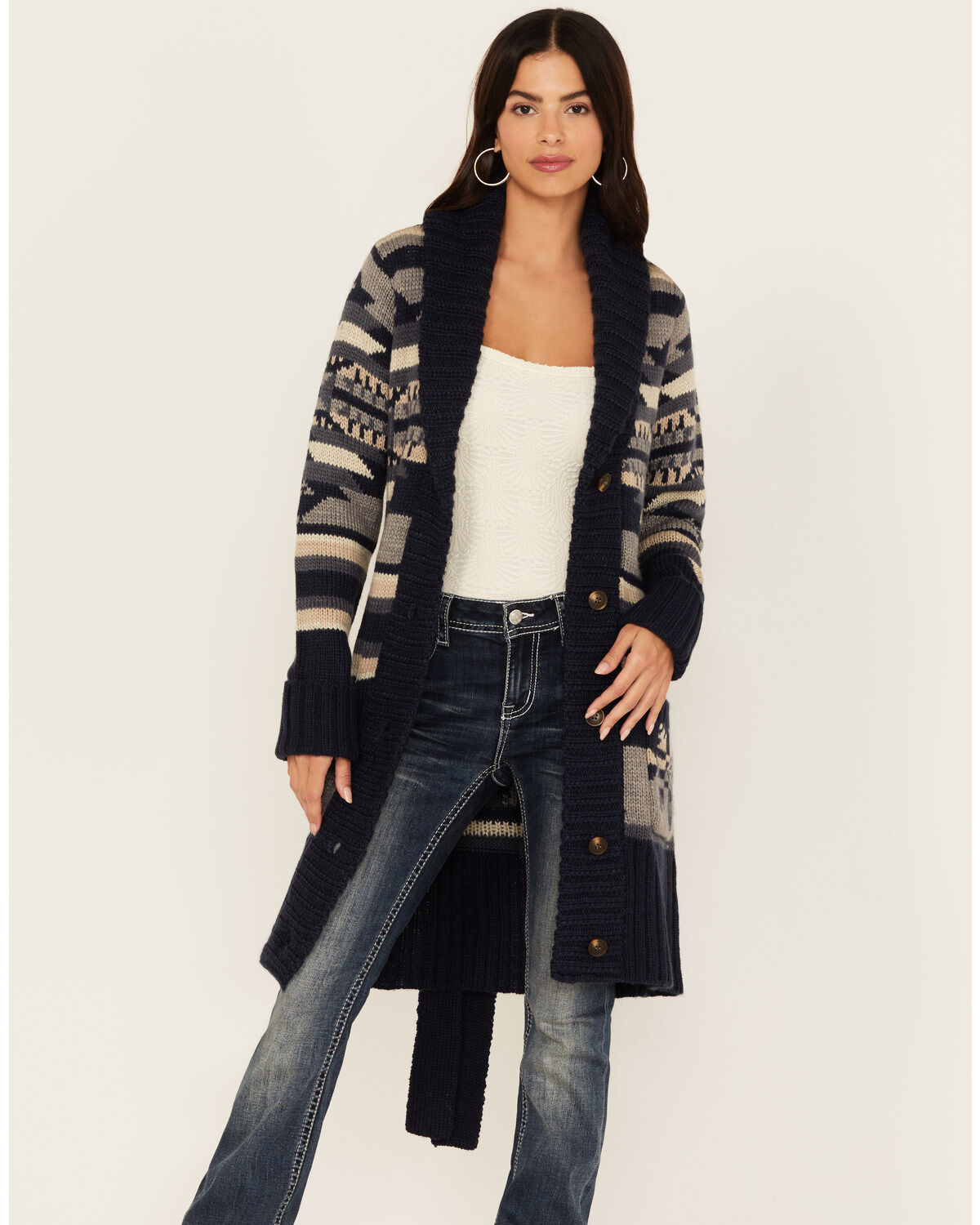 Stetson Women's Southwestern Print Shawl Cardigan