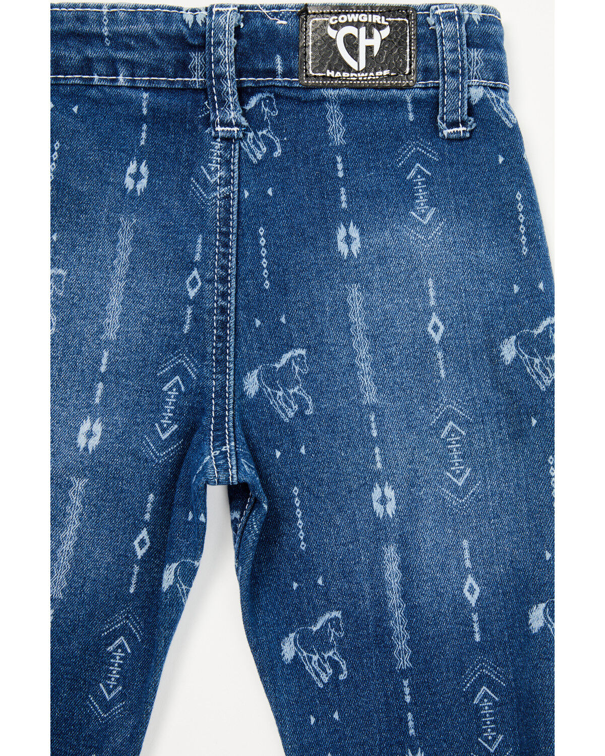 Cowgirl Hardware Toddler Girls' Southwestern Striped Stretch Bell Bottom Jeans