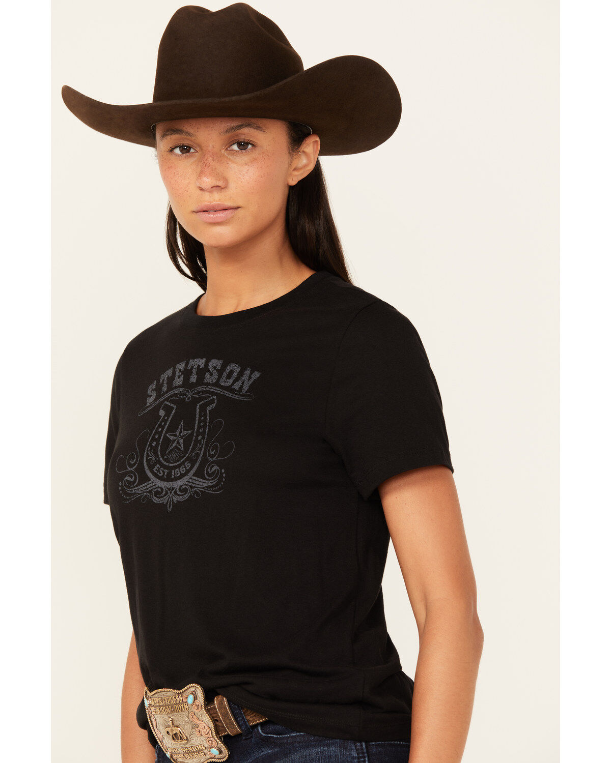 Stetson Women's Horseshoe Short Sleeve Graphic Tee