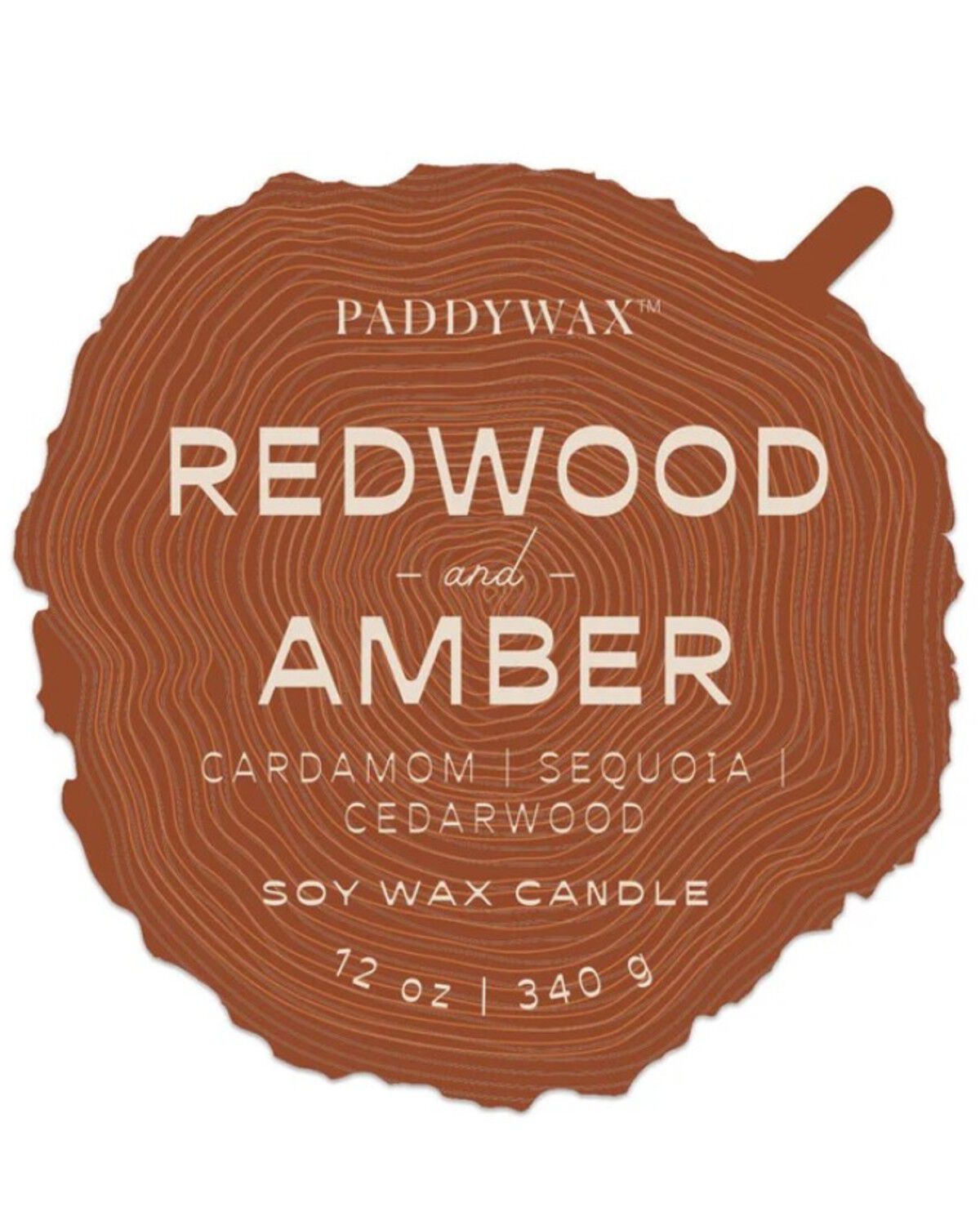 Paddywax 12oz Redwood And Amber Candle