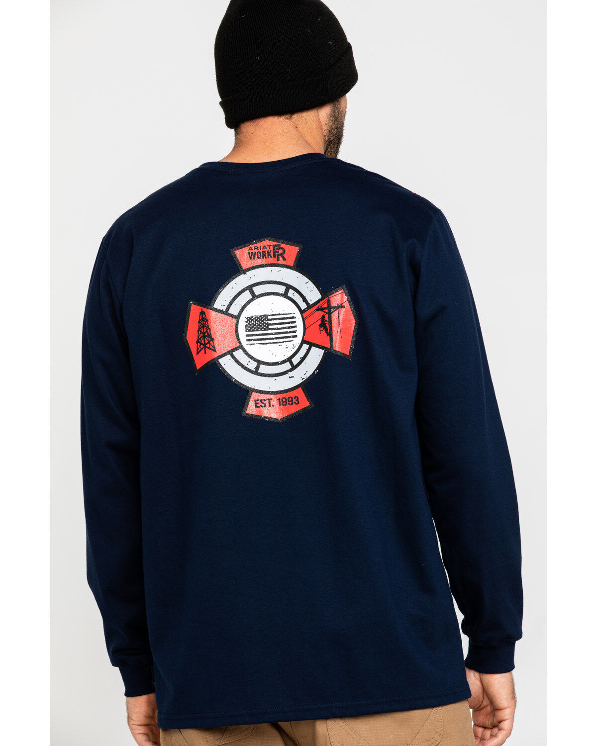 Ariat Men's FR O&G Graphic Long Sleeve Work T-Shirt