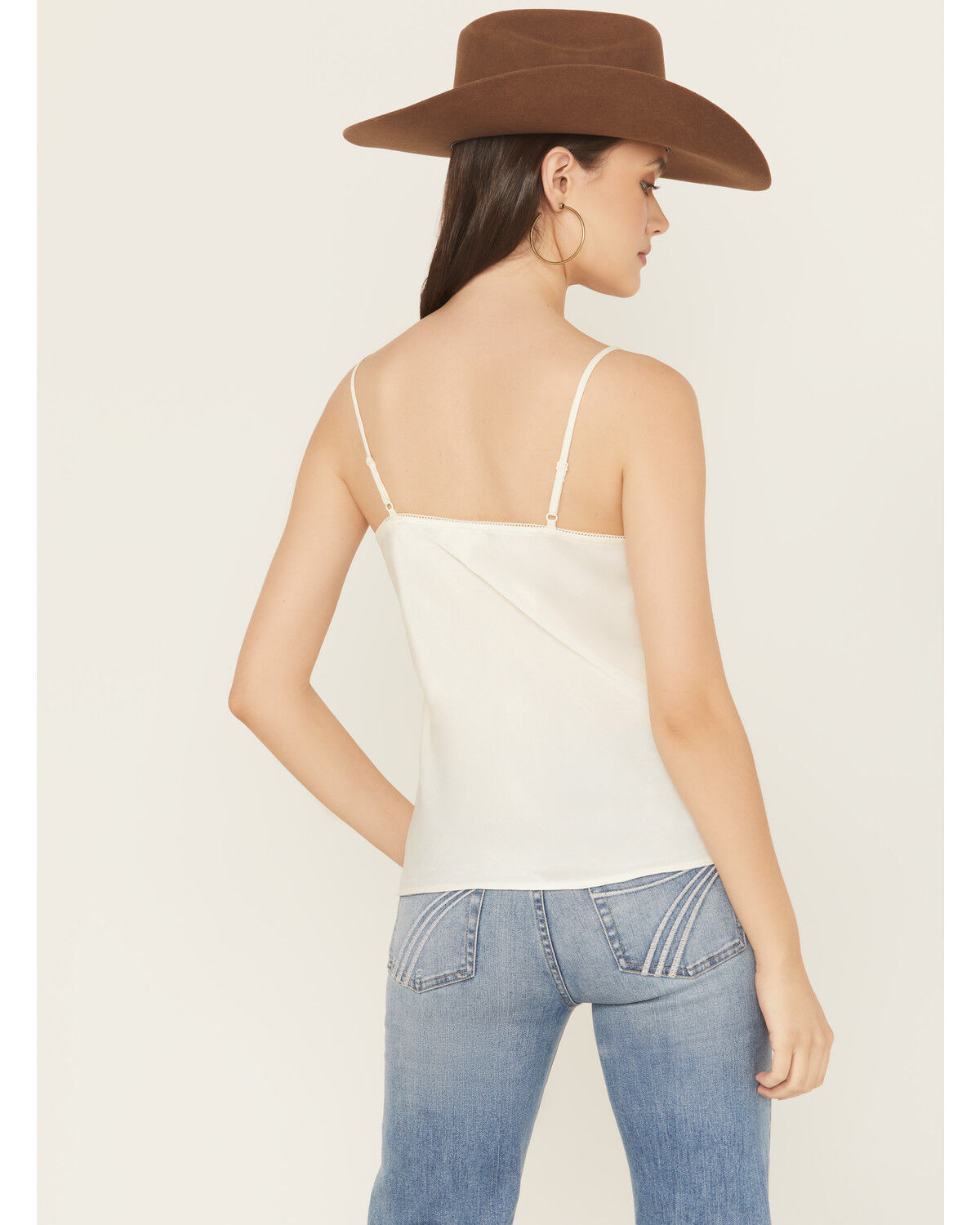 Originality Women's Solid Sleeveless Satin Cami