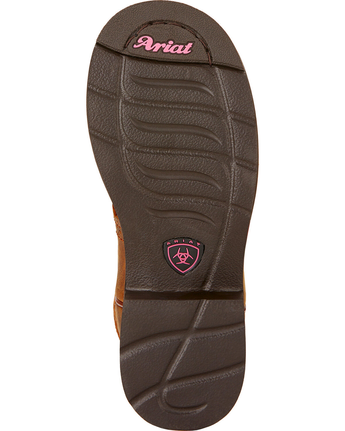 Ariat Girls' Fatbaby Powder Brown Western Boots - Round Toe