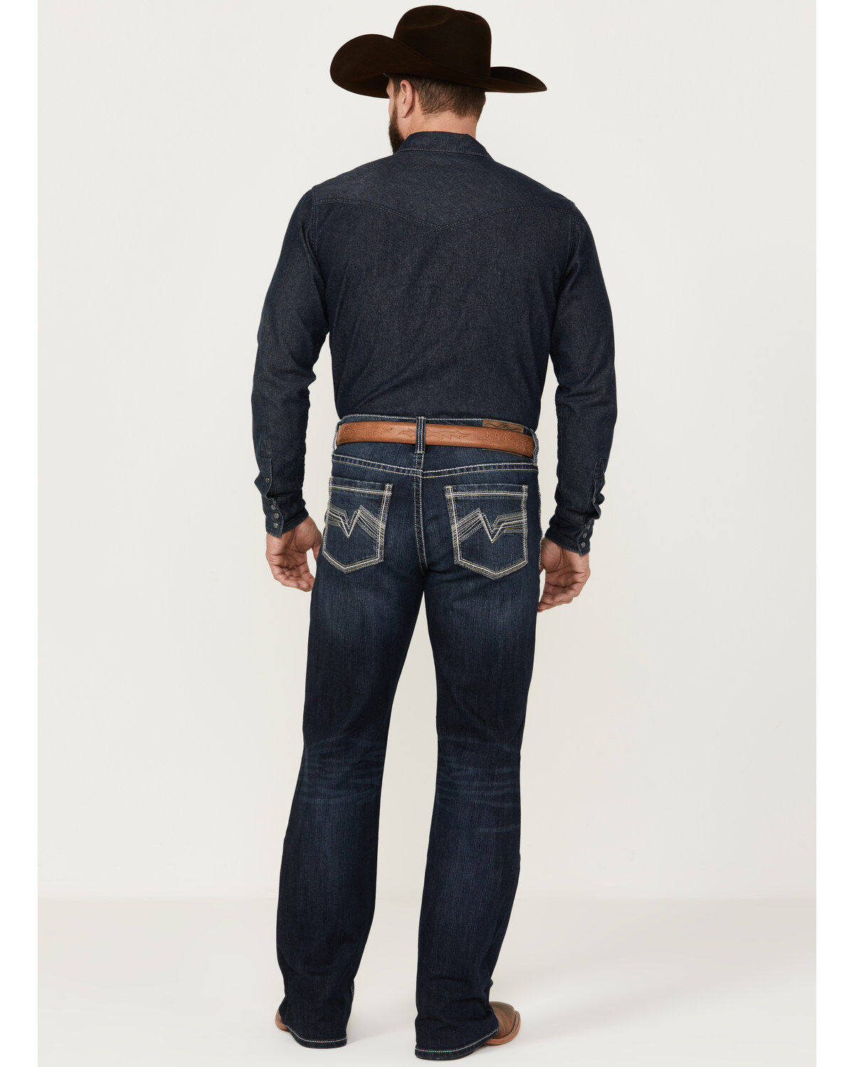 Cody James Men's Dark Wash Moonlight Relaxed Bootcut Stretch Denim Jeans