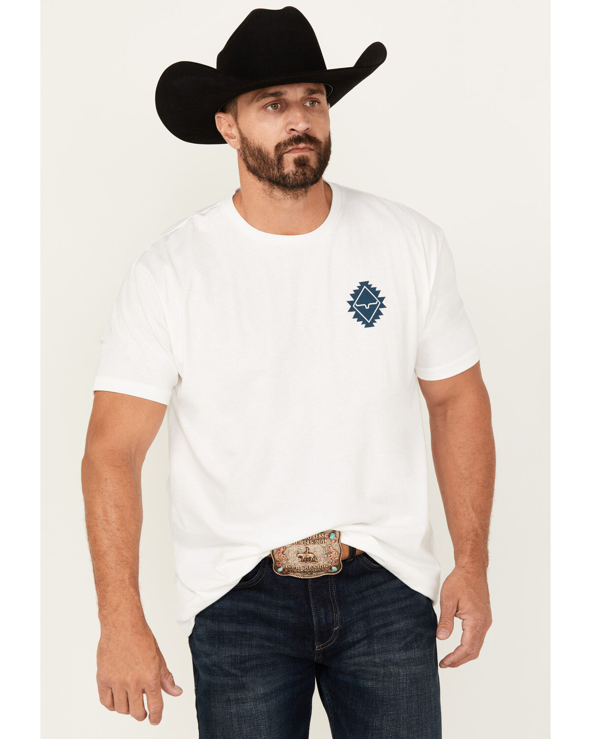Kimes Ranch Men's Boot Barn Exclusive Layered Diamond Southwestern Logo Short Sleeve Graphic T-Shirt