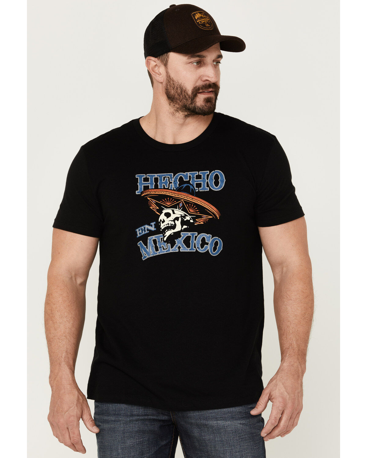 Moonshine Spirit Men's Hecho En Mexico Skull Graphic Short Sleeve T-Shirt