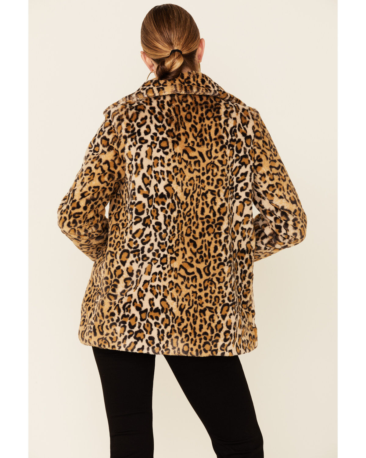 Shyanne Women's Cheetah Print Faux Fur Snap-Front Long Jacket