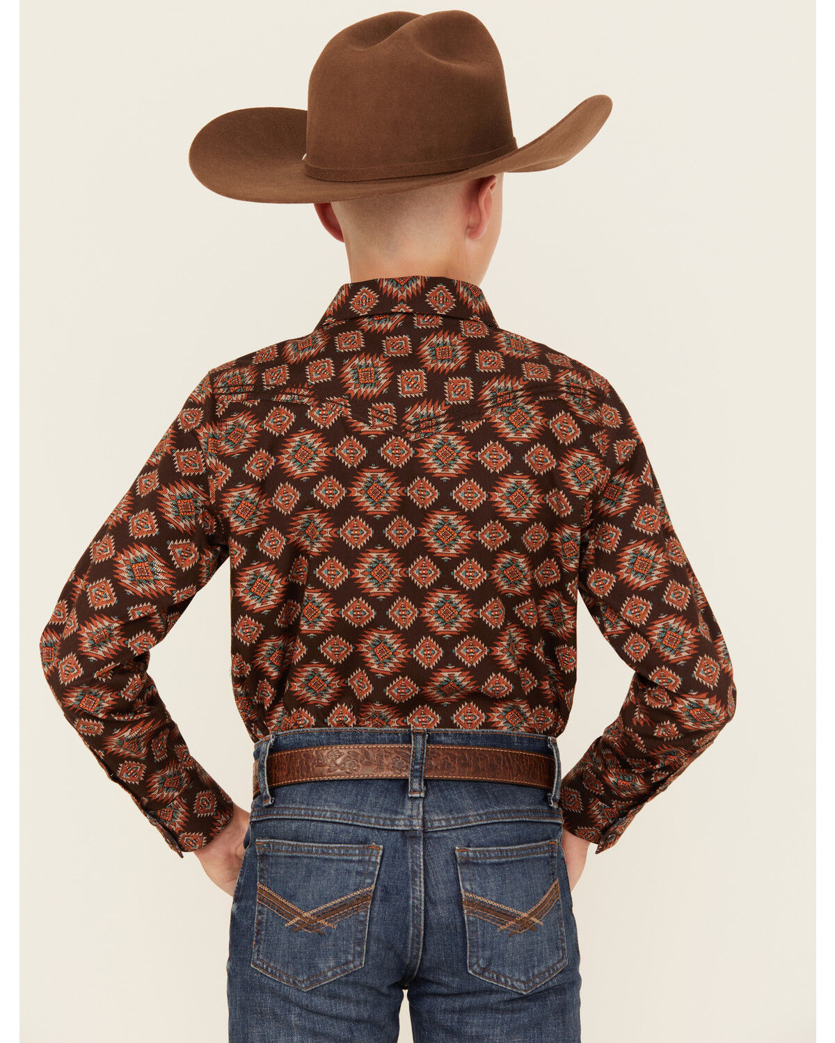 Cody James Boys' Bite The Bullet Southwestern Print Snap Western Shirt
