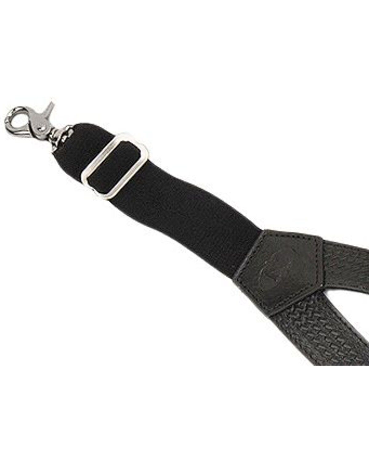 Nocona Black Leather Suspenders