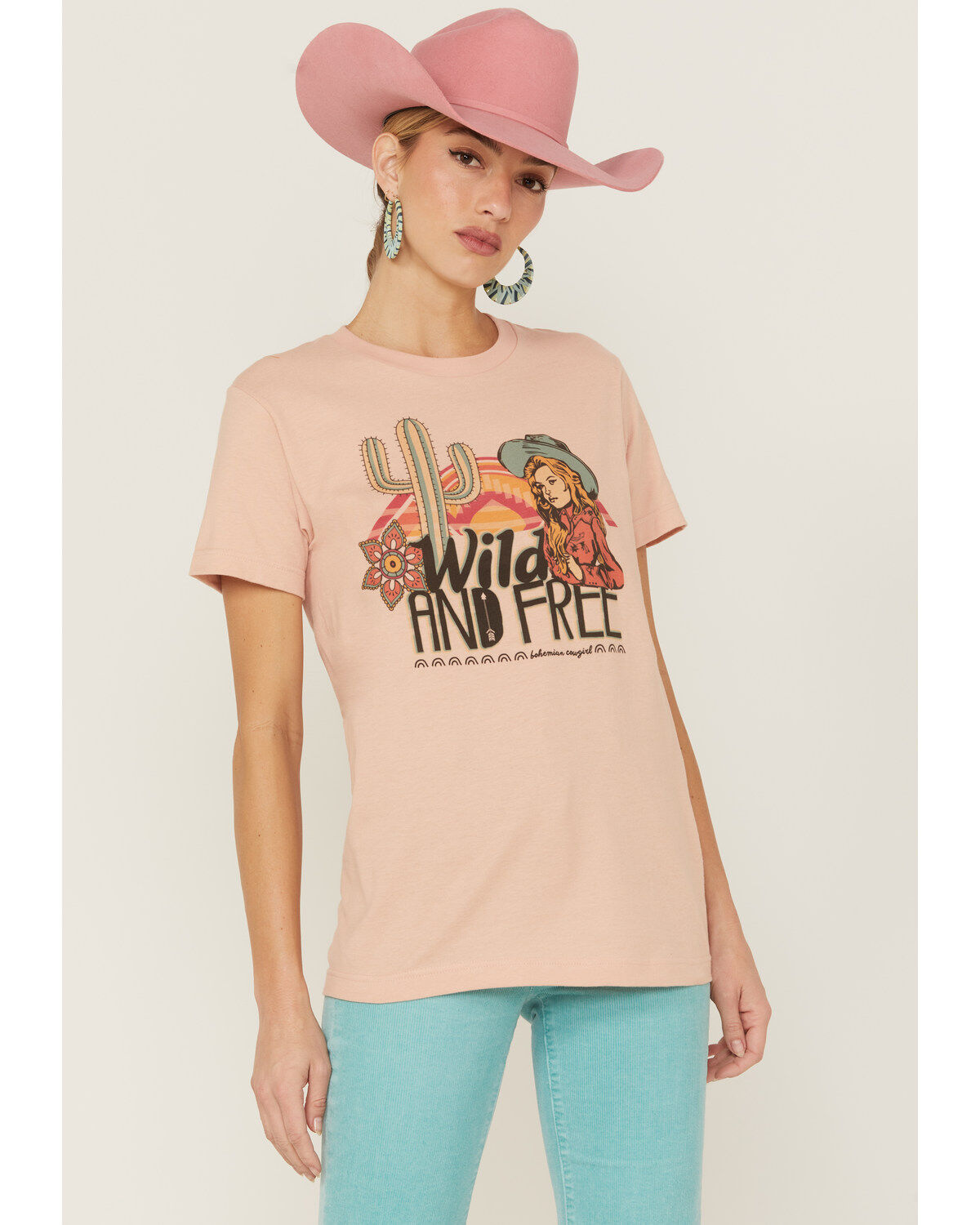 Bohemian Cowgirl Women's Wild & Free Doll Nashville Graphic Tee