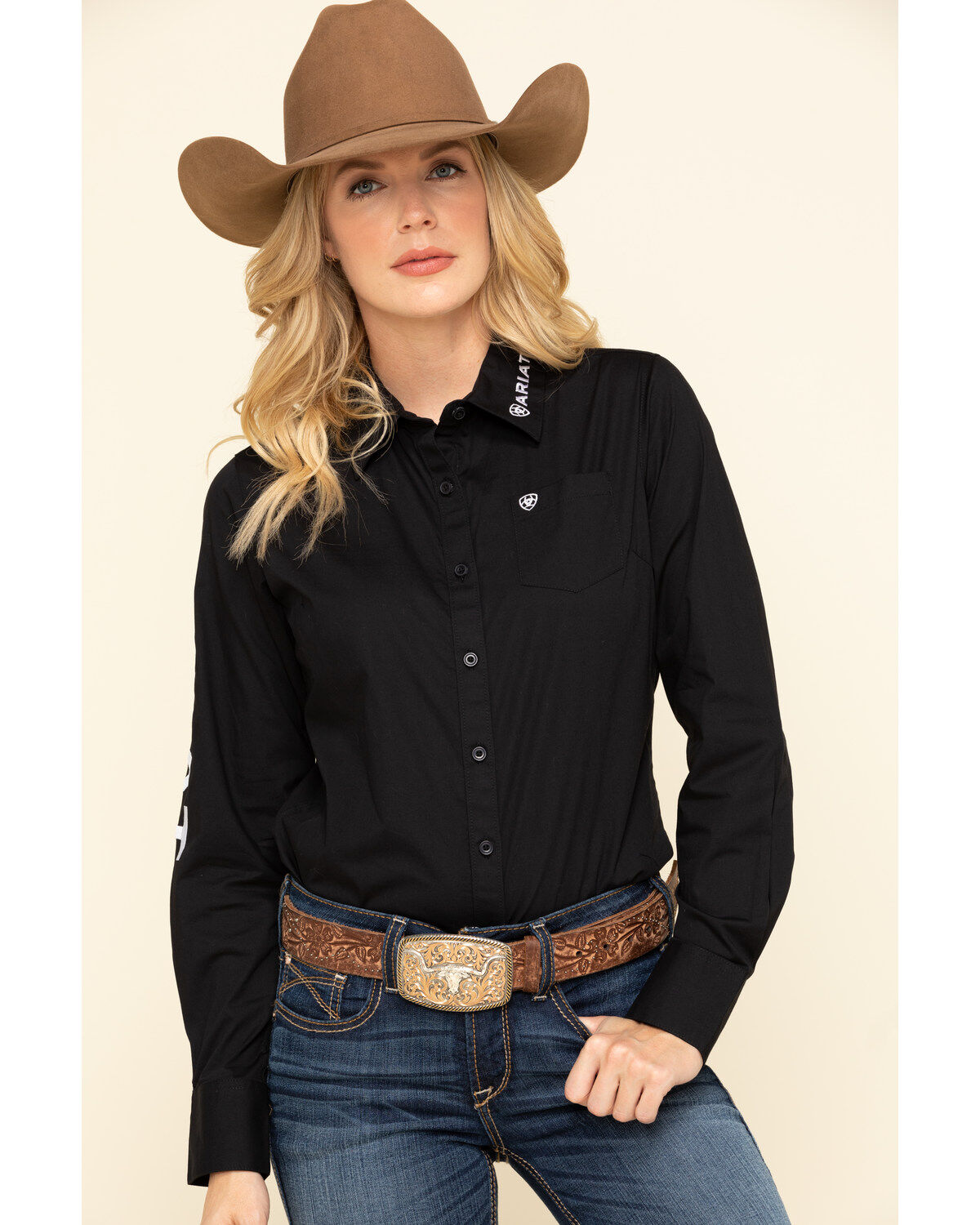 Ariat Women's Team Kirby Stretch Logo Long Sleeve Shirt