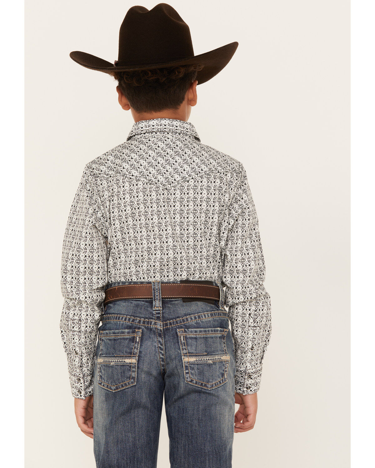 Cody James Boys' Southwestern Print Long Sleeve Western Snap Shirt