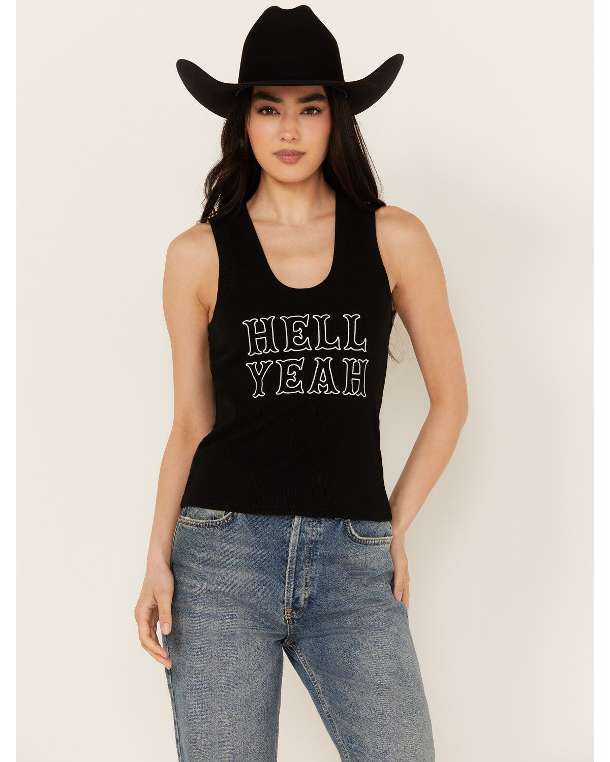 White Crow Women's Hell Yeah Embroidered Graphic Tank