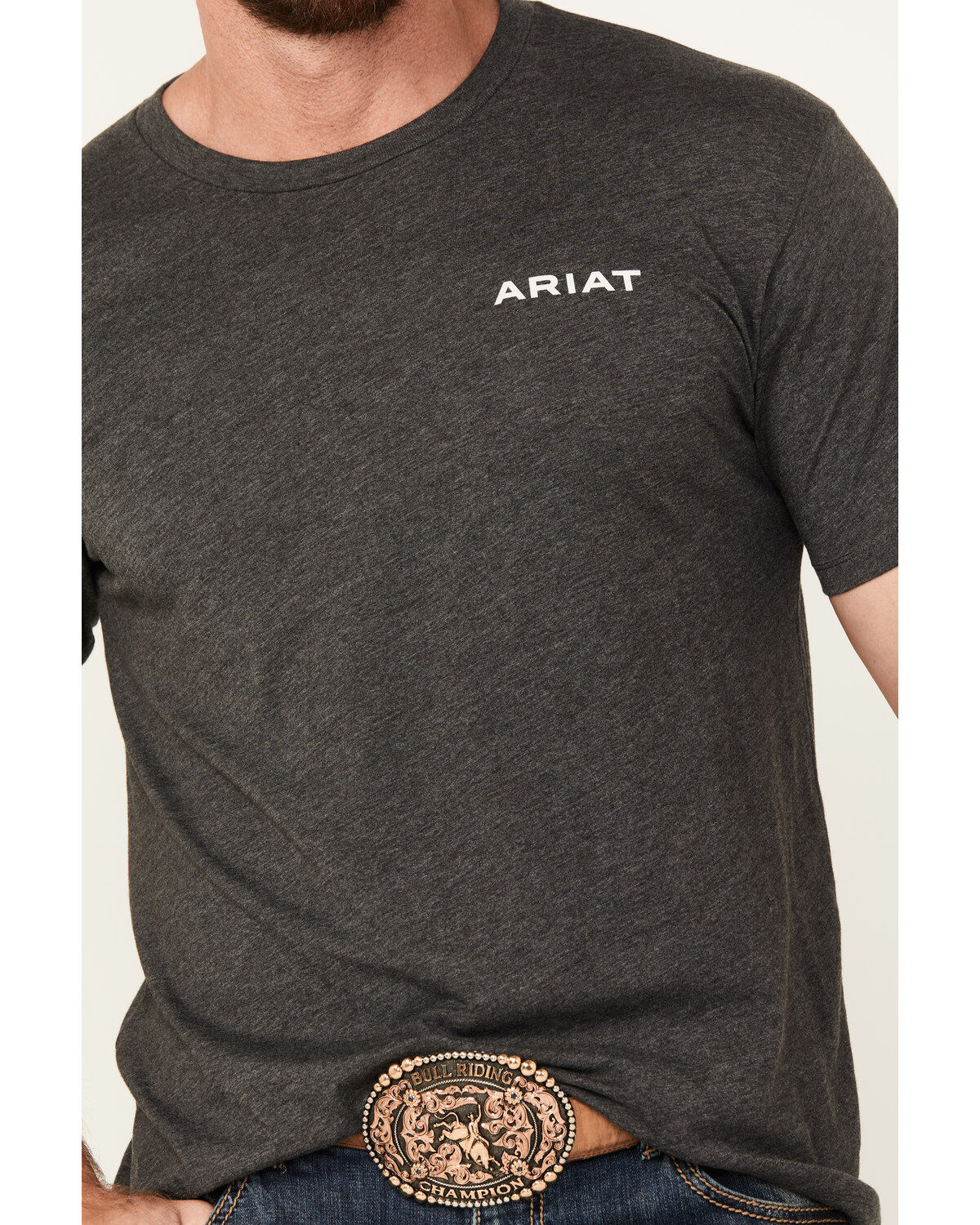 Ariat Men's Wooden Badges Logo Short Sleeve Graphic T-Shirt