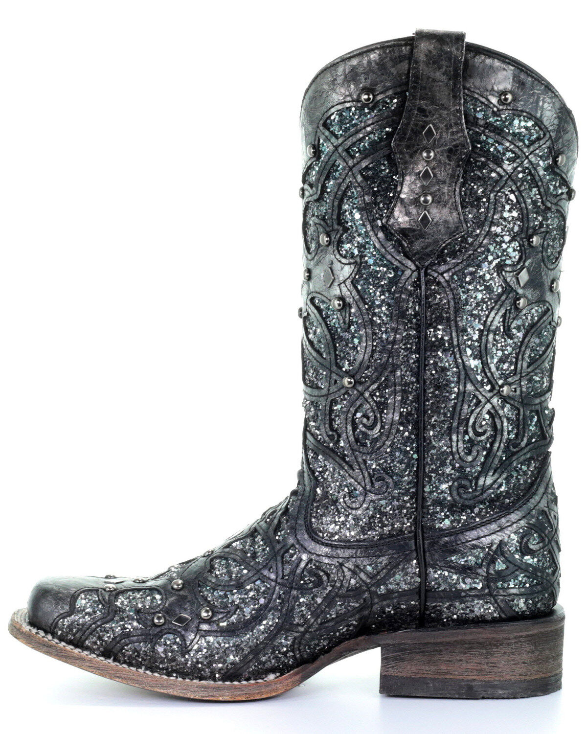 Corral Women's Glitter Inlay Western Boots - Square Toe