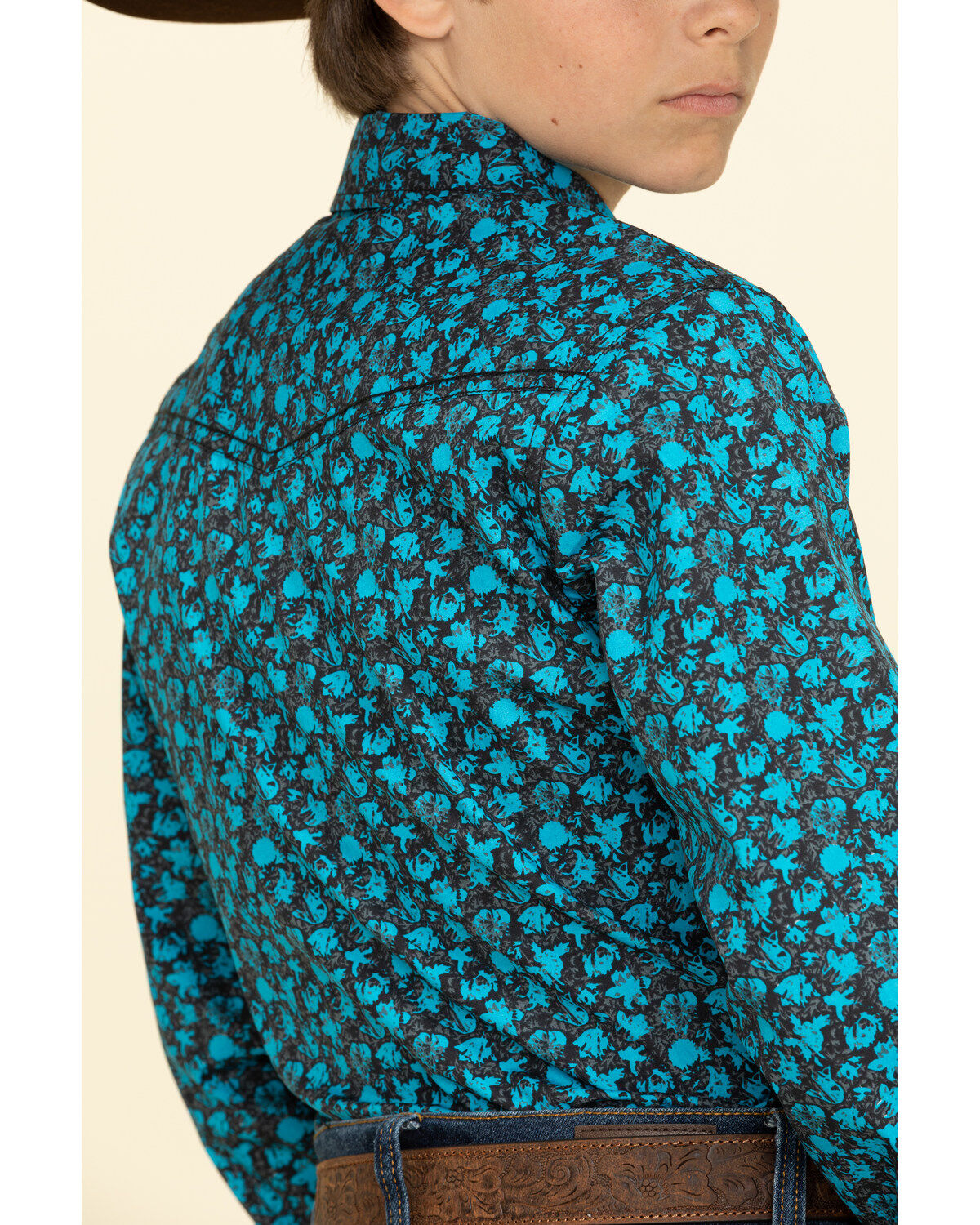 Cody James Boys' High Sierra Floral Print Long Sleeve Western Shirt