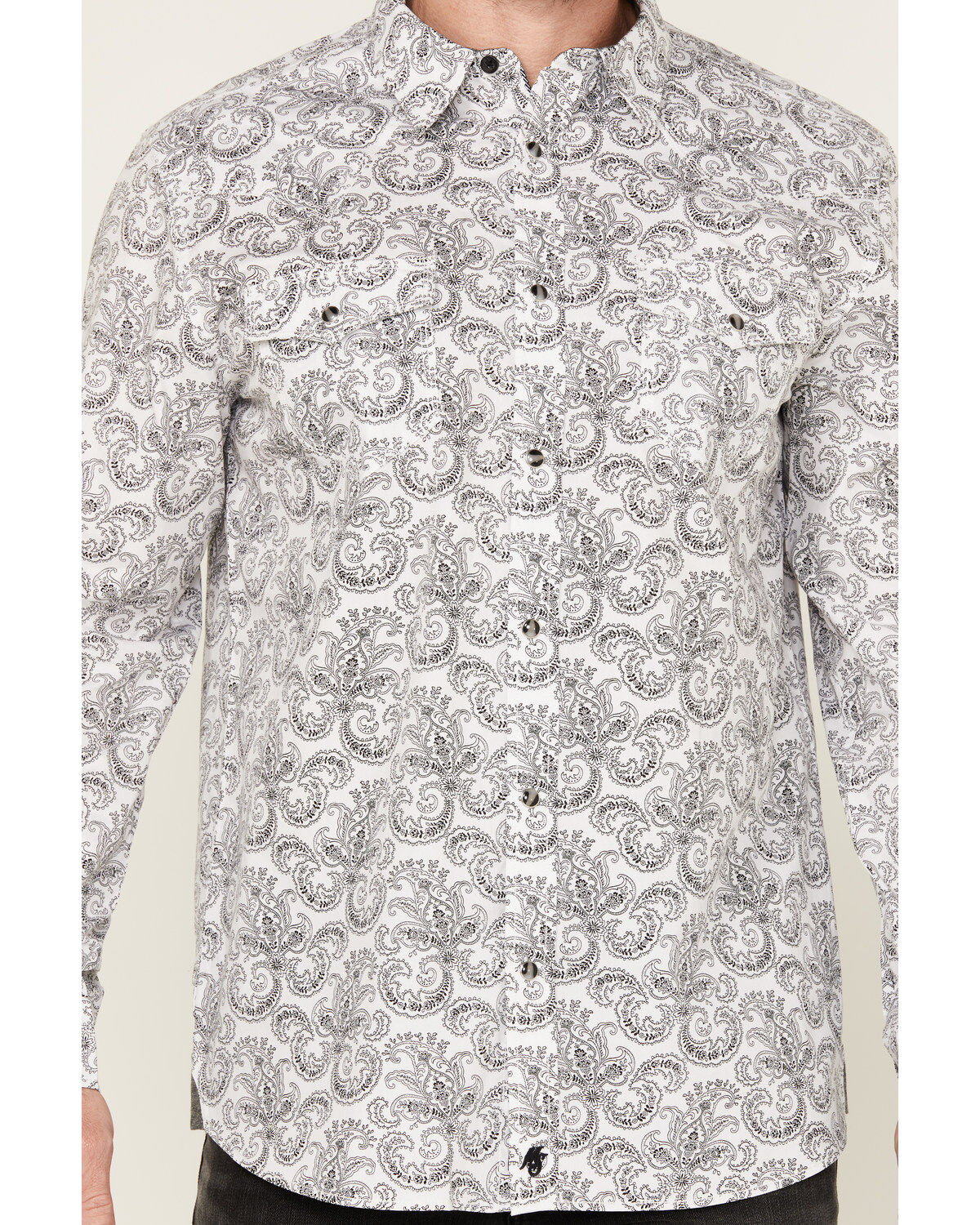 Moonshine Spirit Men's Empire Paisley Print Long Sleeve Snap Western Shirt