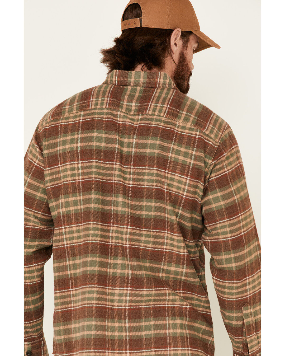 Pendleton Men's Tan Burnside Plaid Long Sleeve Western Flannel Shirt