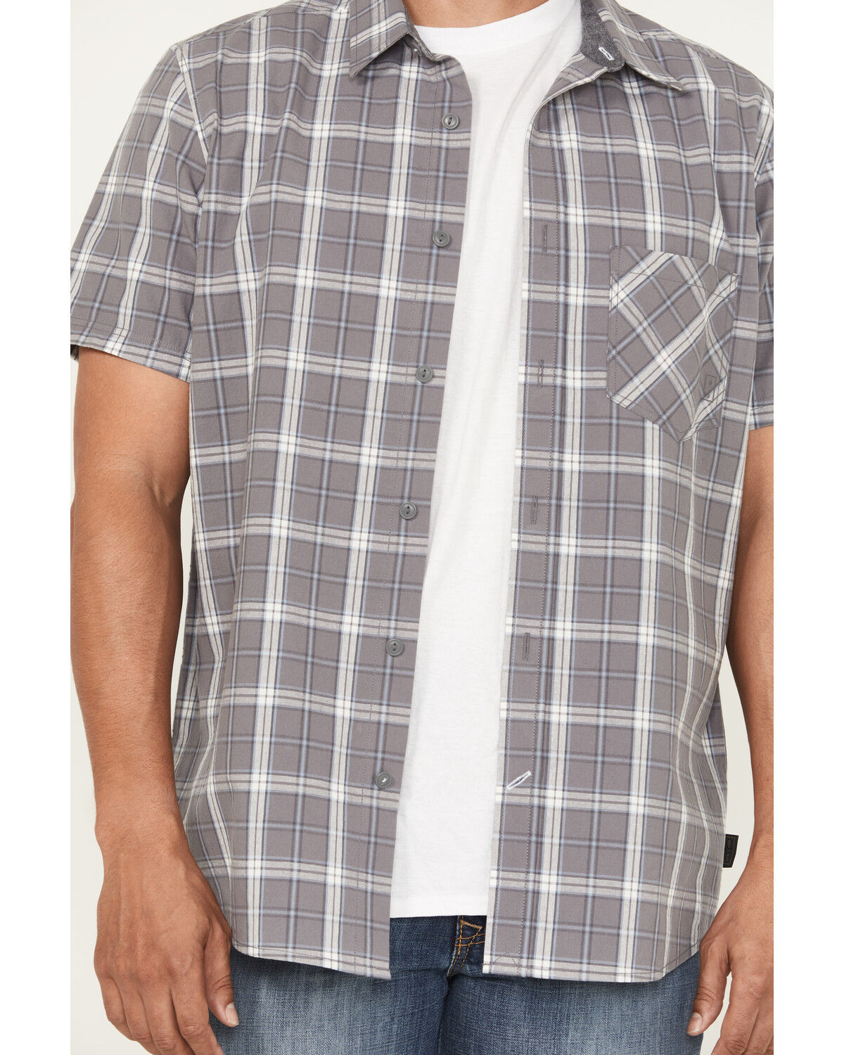 Brothers and Sons Men's Madera Plaid Print Short Sleeve Button-Down Western Shirt