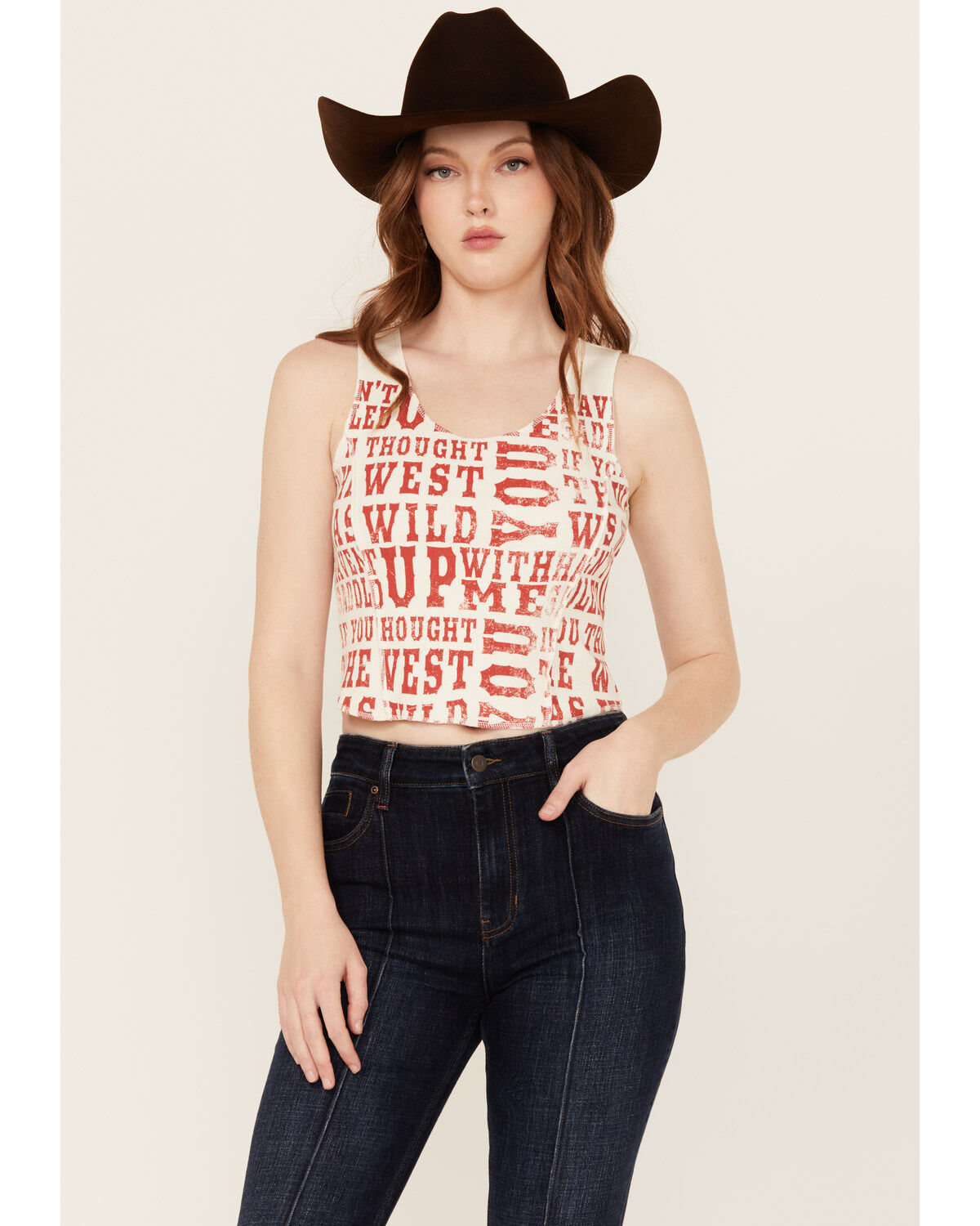Idyllwind Women's Rhett The West Was Wild Graphic Rib Knit Tank