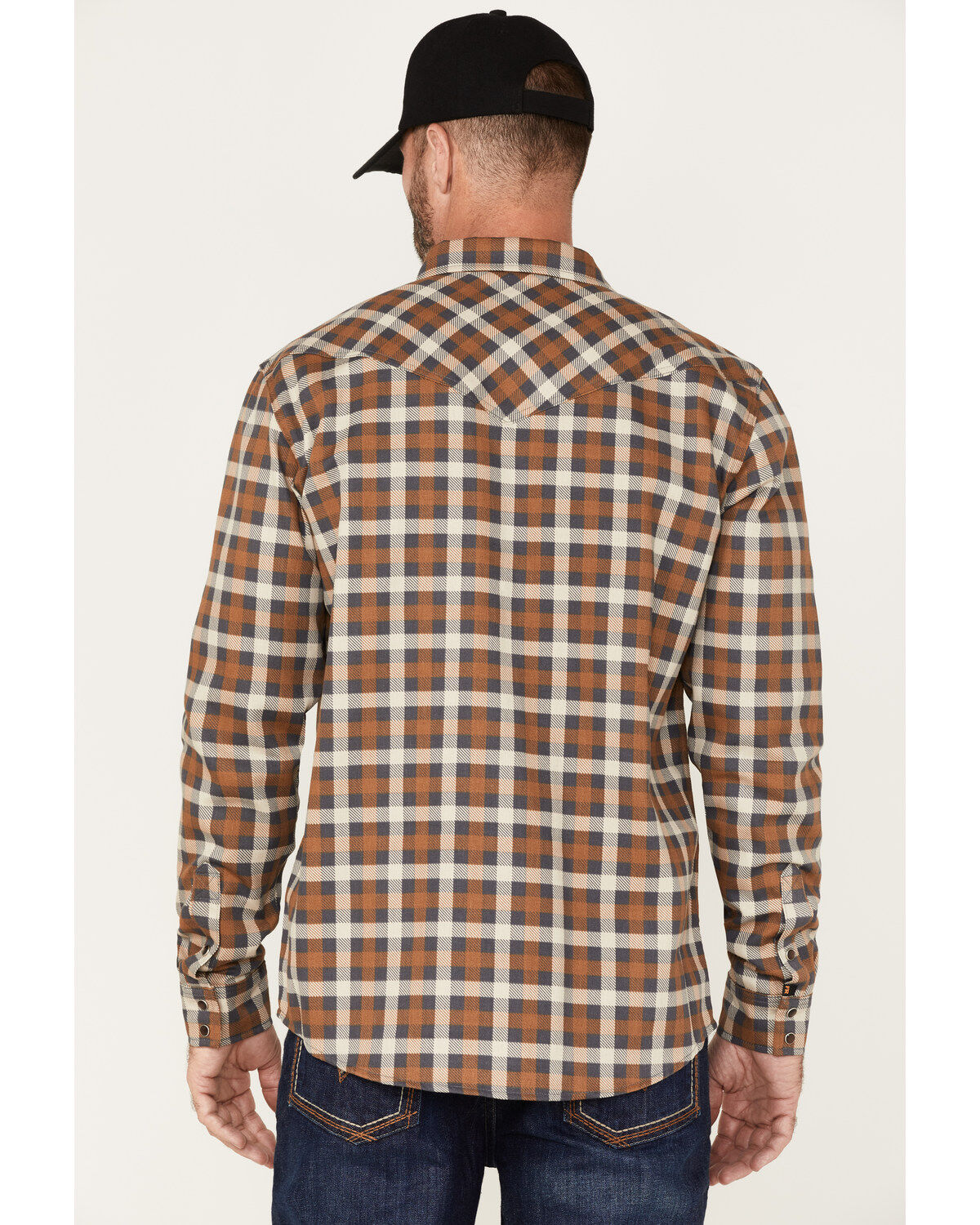 Cody James Men's FR Mini Buffalo Plaid Long Sleeve Snap Work Shirt