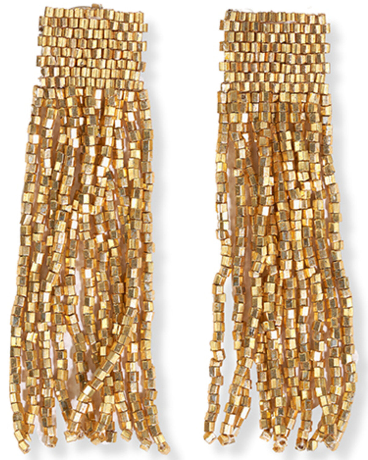 Ink + Alloy Women's Marilyn Solid Beaded Fringe Earrings