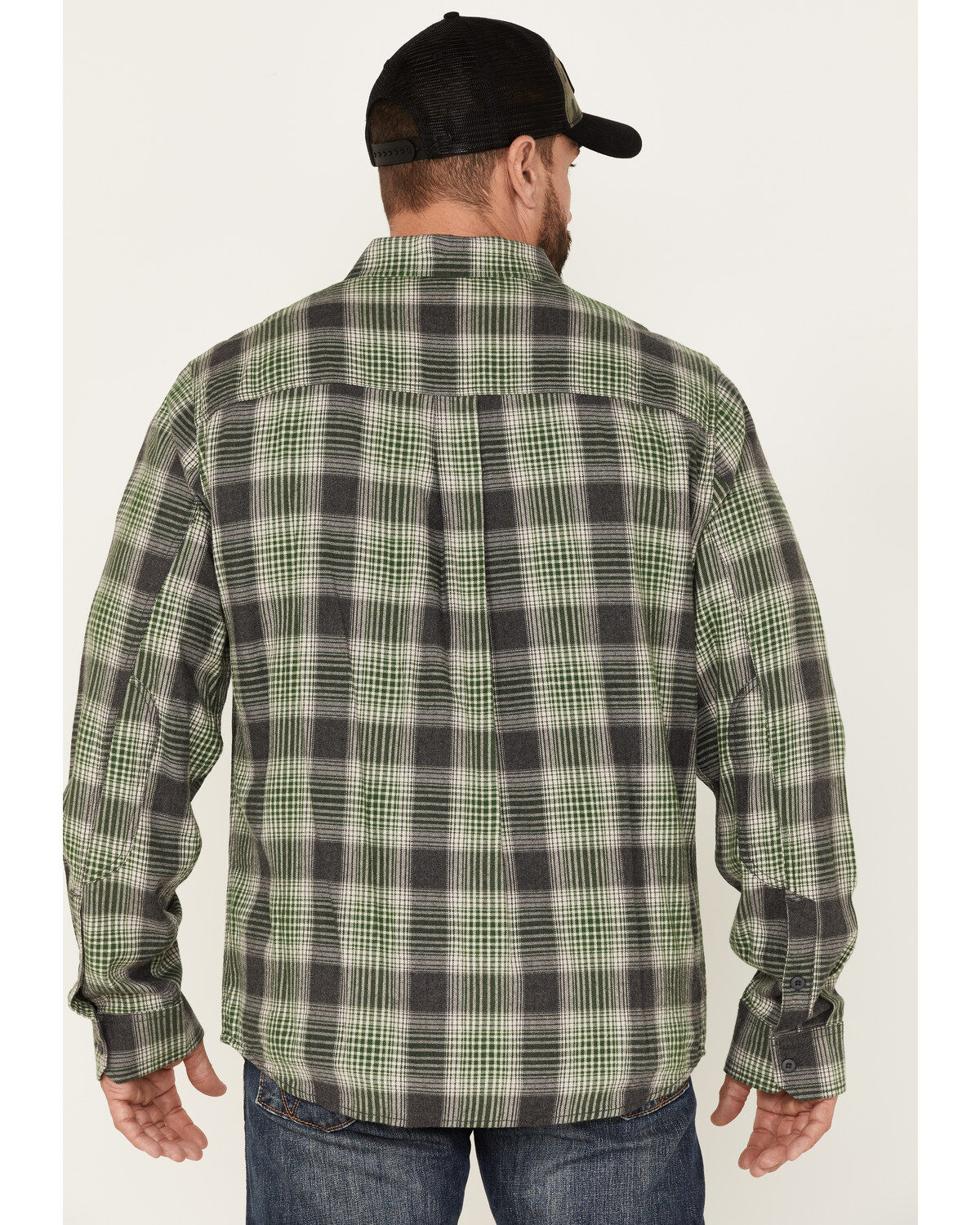 Brothers and Sons Men's Plaid Print Long Sleeve Button Down Flannel Shirt