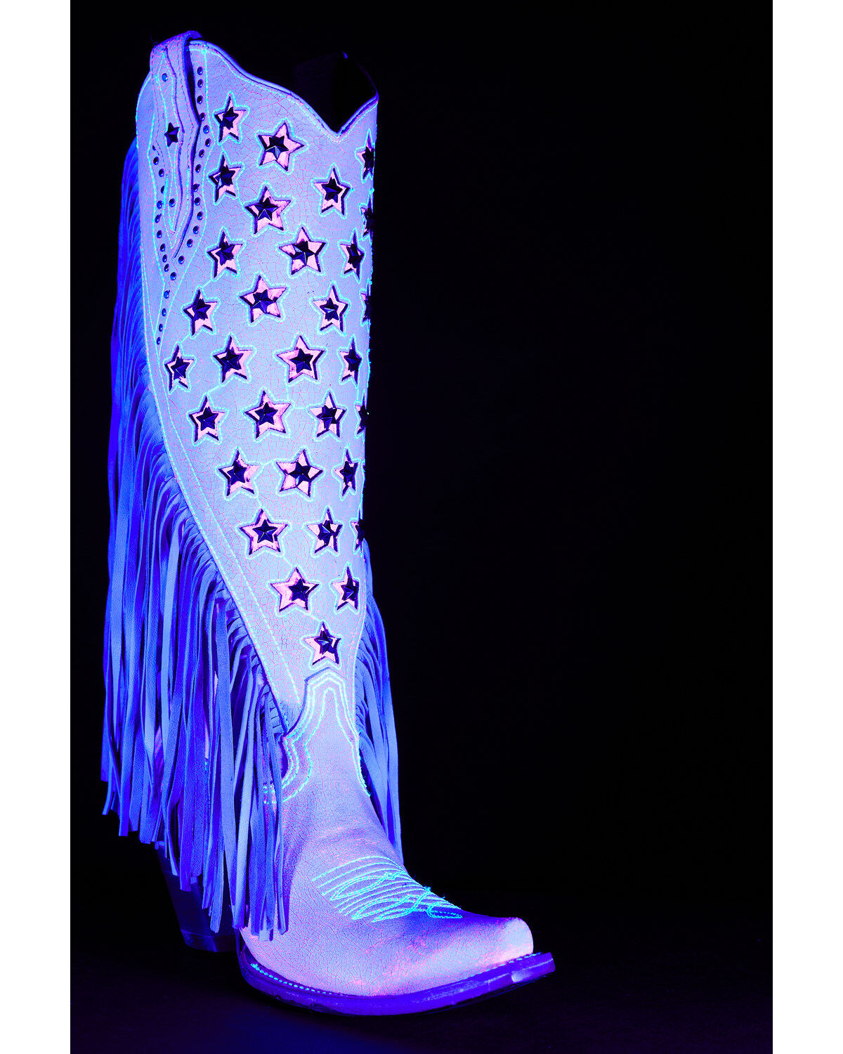 Corral Women's Star Inlay Fringe Tall Western Boots - Snip Toe