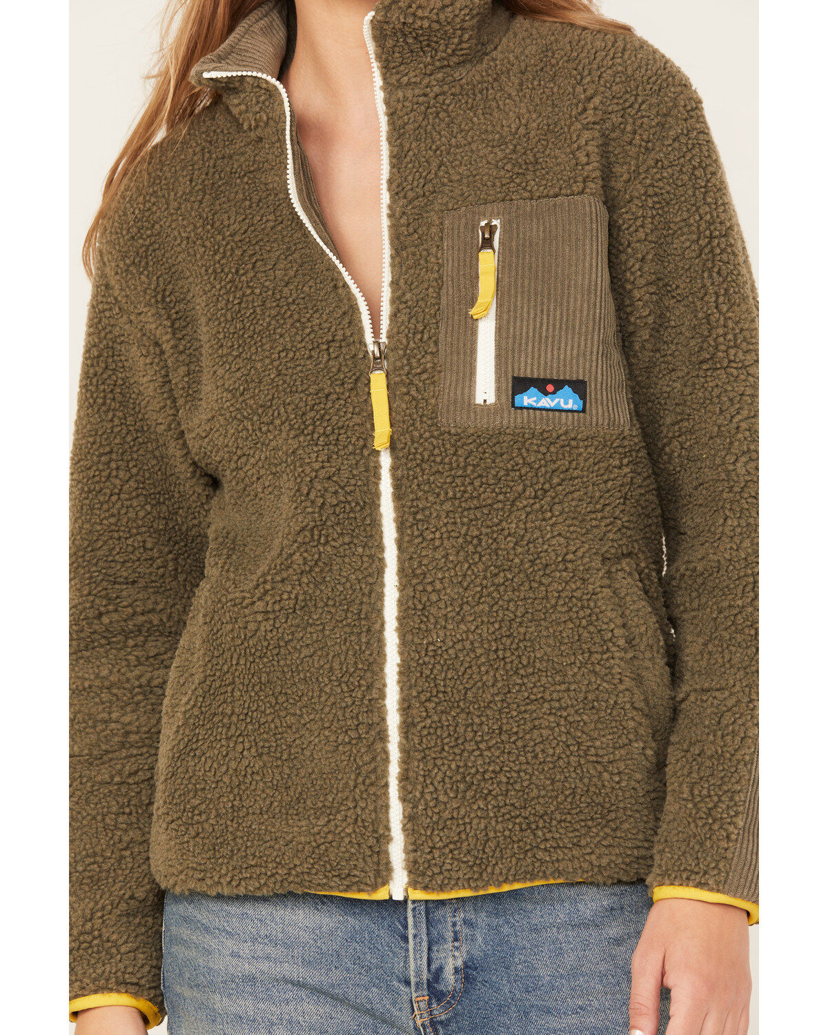 Kavu Women's Pinesdale Shadow Pine Sherpa Jacket