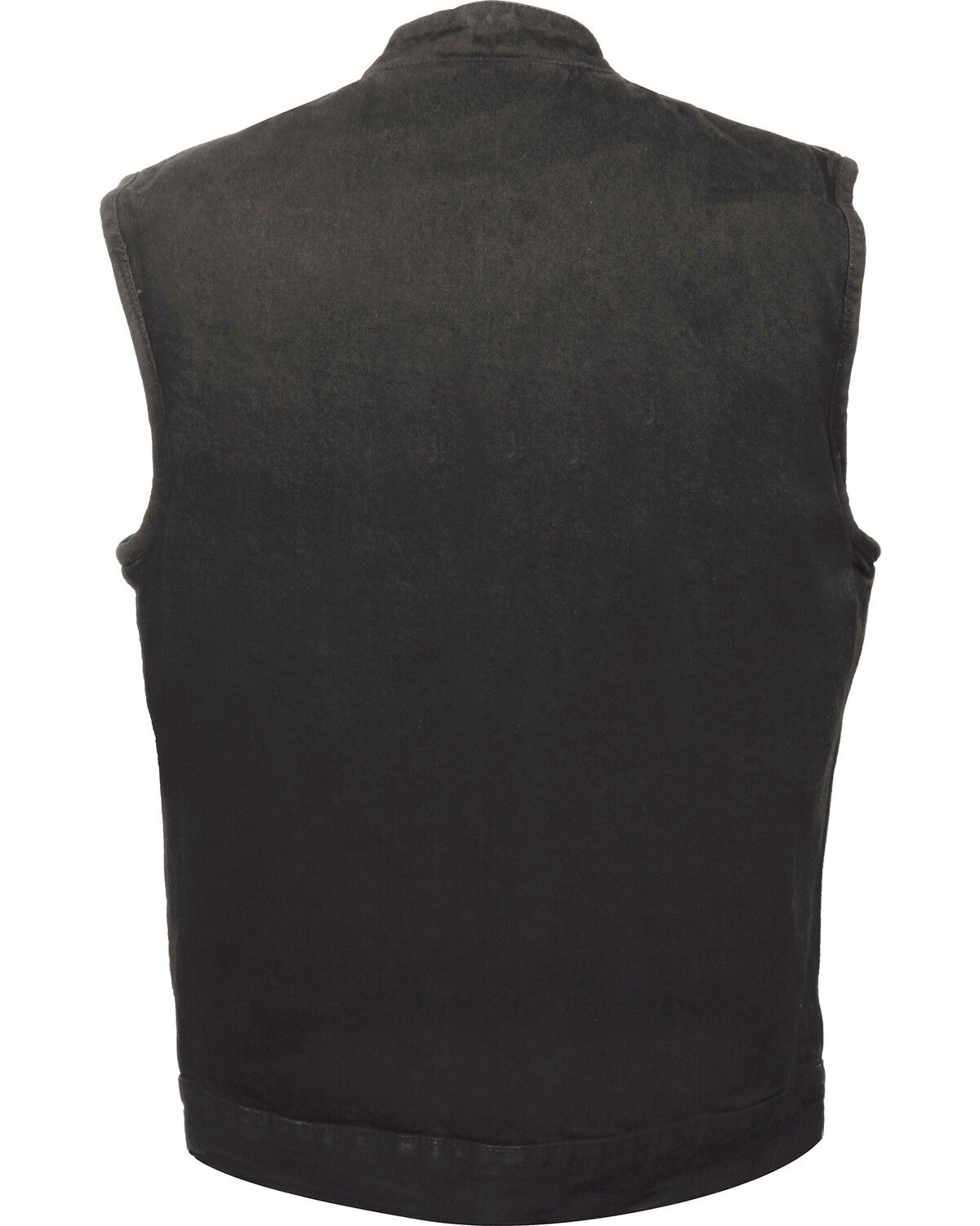 Milwaukee Leather Men's Snap Front Denim Club Style Vest with Gun Pocket