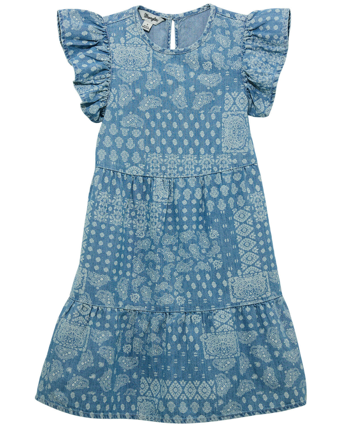 Wrangler Girls' Bandana Print Denim Dress
